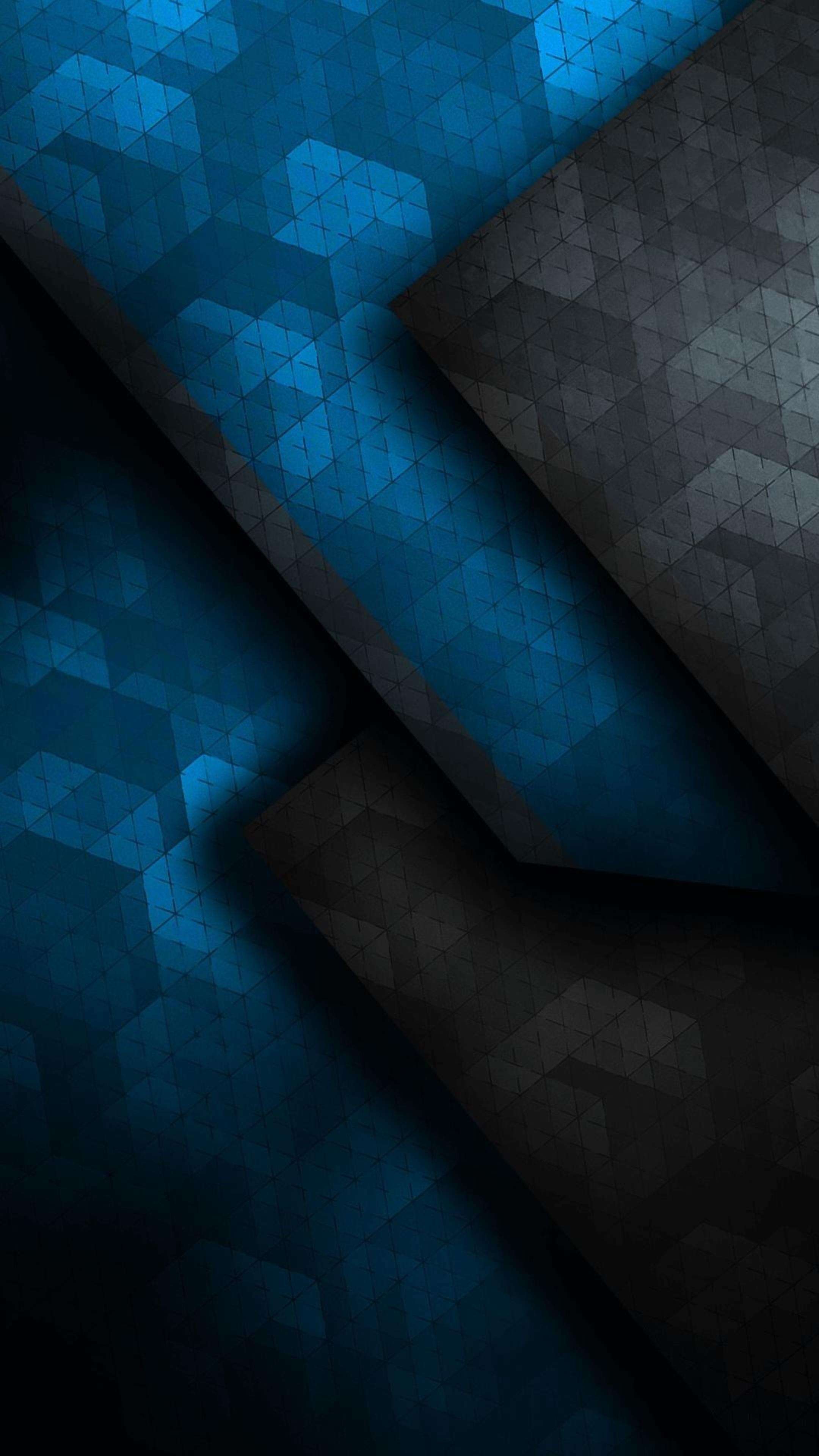 Black & Blue Abstract Design 4K Phone Wallpaper