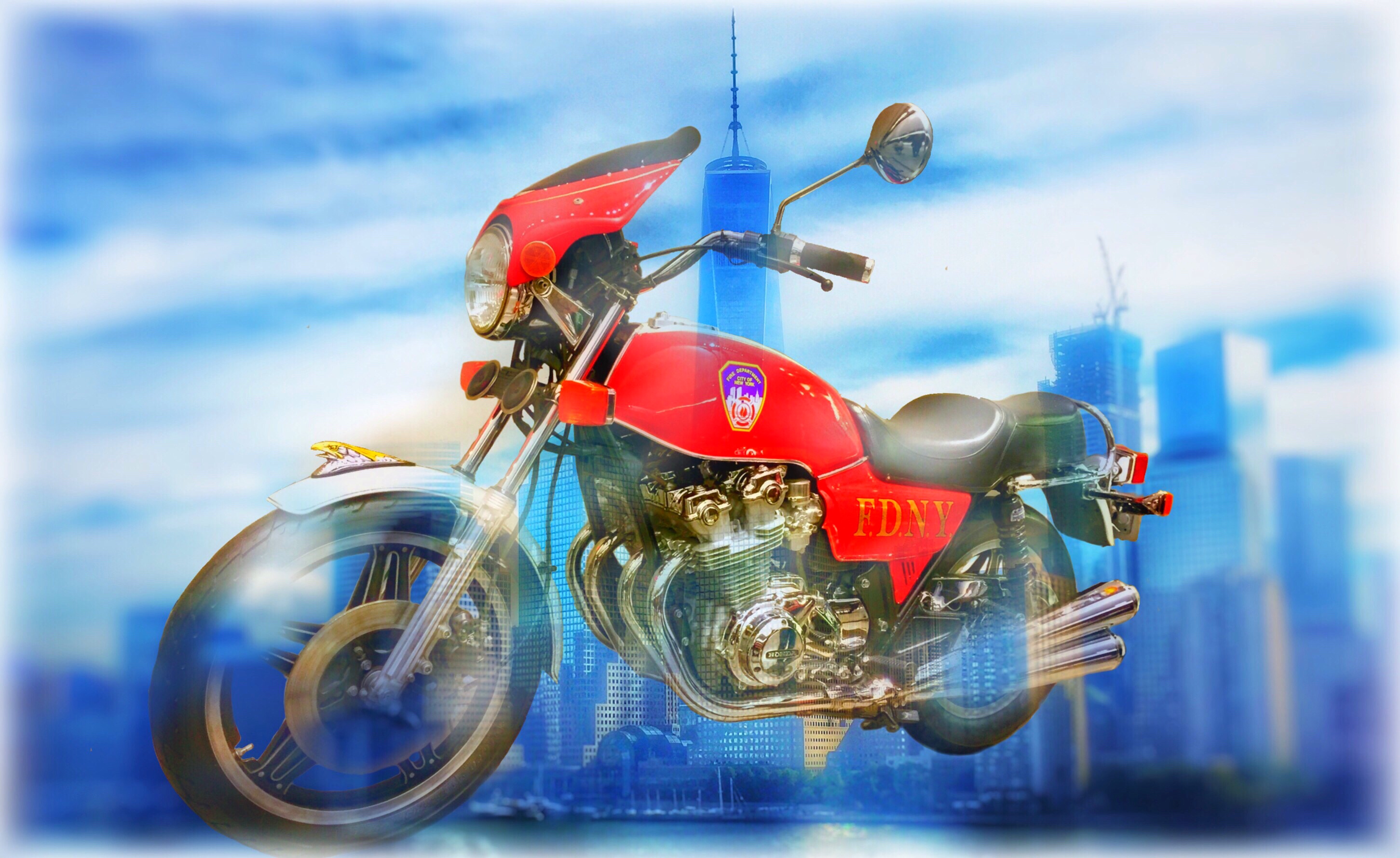Wallpaper, 911memorialmuseum, memorial, motorcycle, gerardbaptiste, fdny, newyork, dreambike 2903x1781