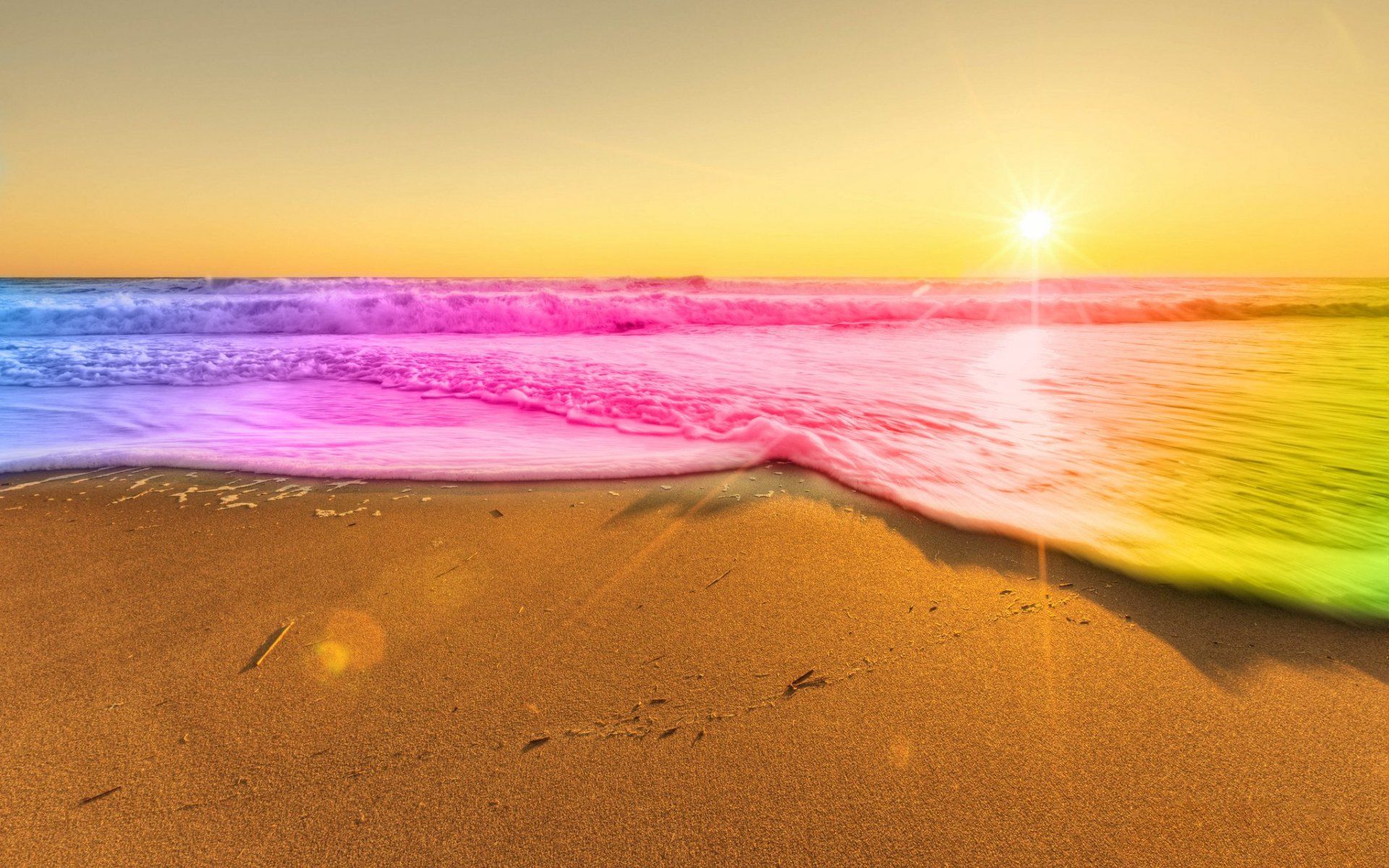 BOPPITYBOP. Rainbow beach, Waves wallpaper, Beach