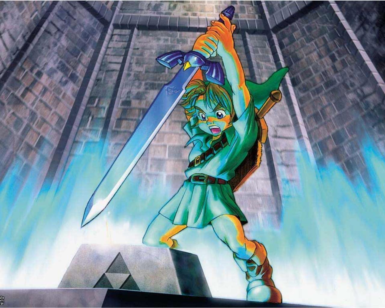 Wallpaper, The Legend of Zelda, The Legend of Zelda Ocarina of Time, Link, Master Sword, video games 1280x1024
