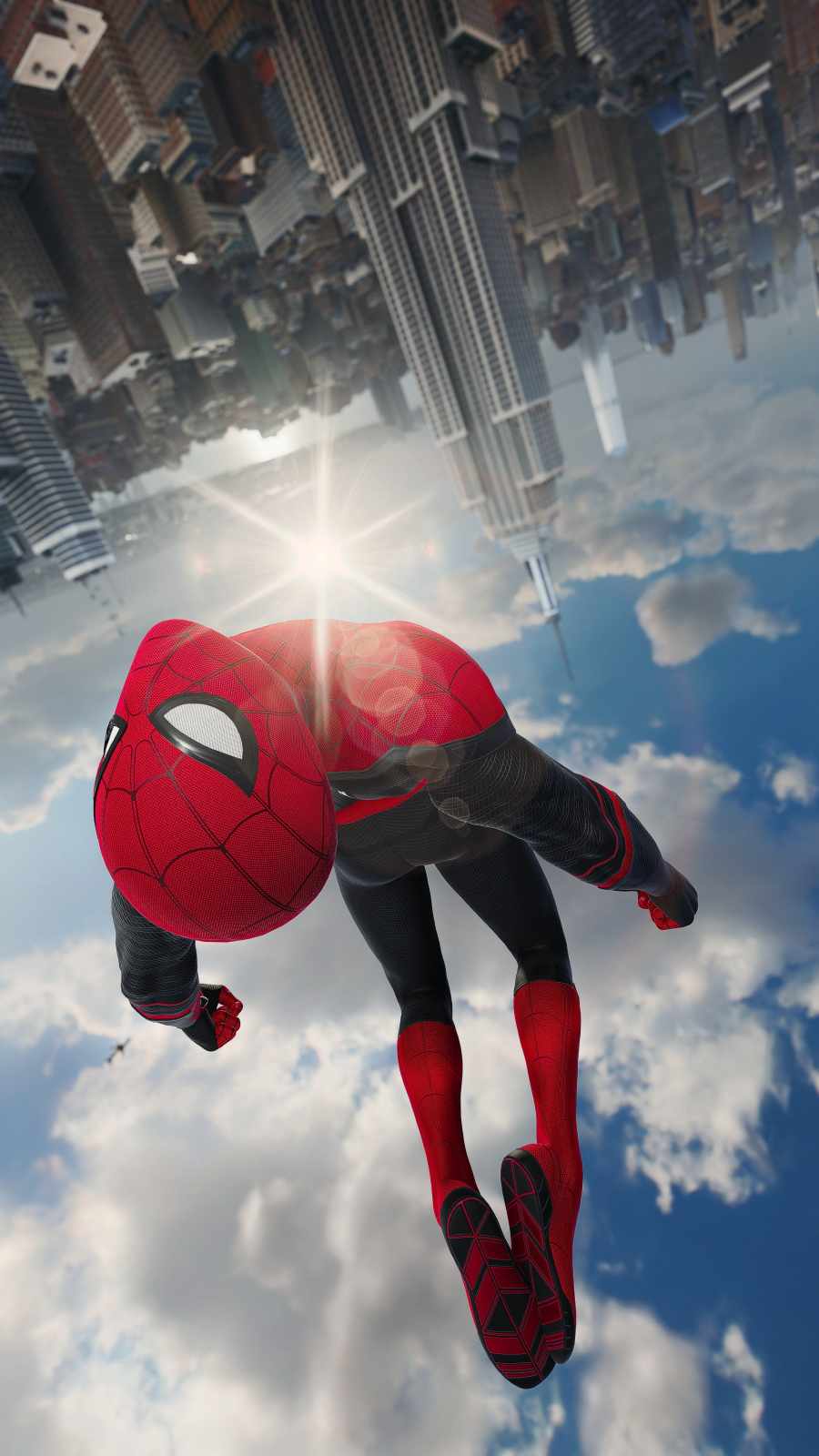 Falling Miles Morales Spider-man 4K wallpaper download