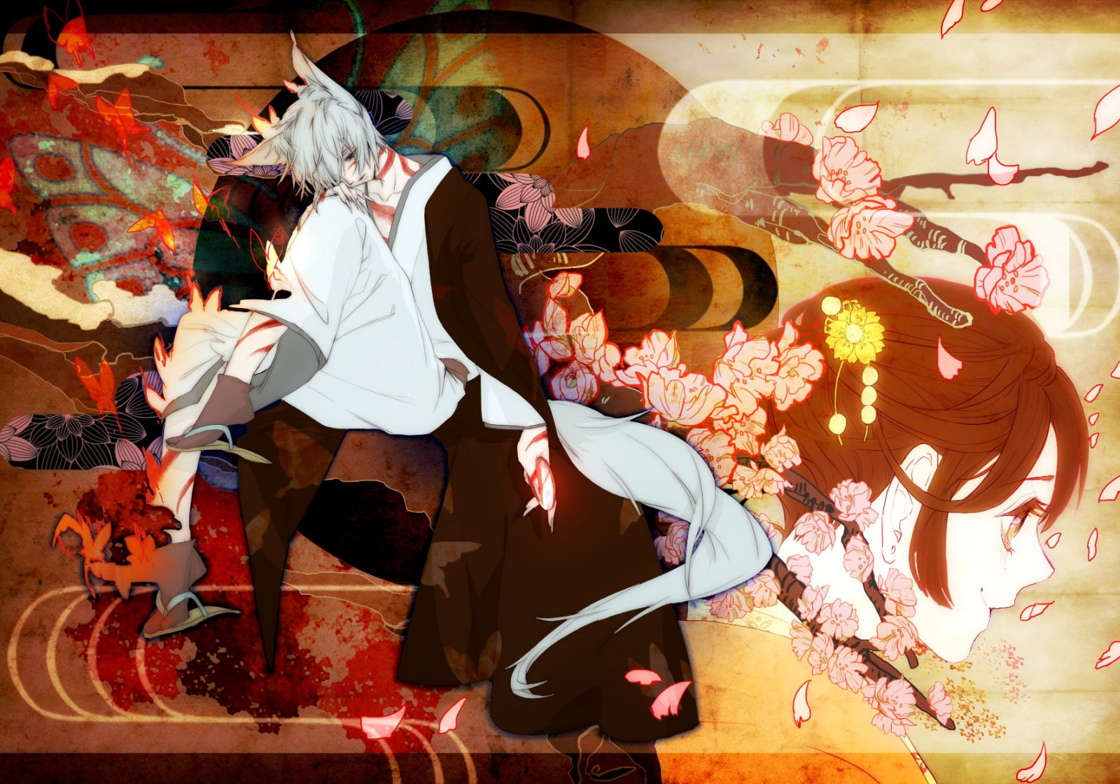 Wallpaper, illustration, anime, mythology, Kamisama Hajimemashita, Tomoe, musical theatre 1771x1240