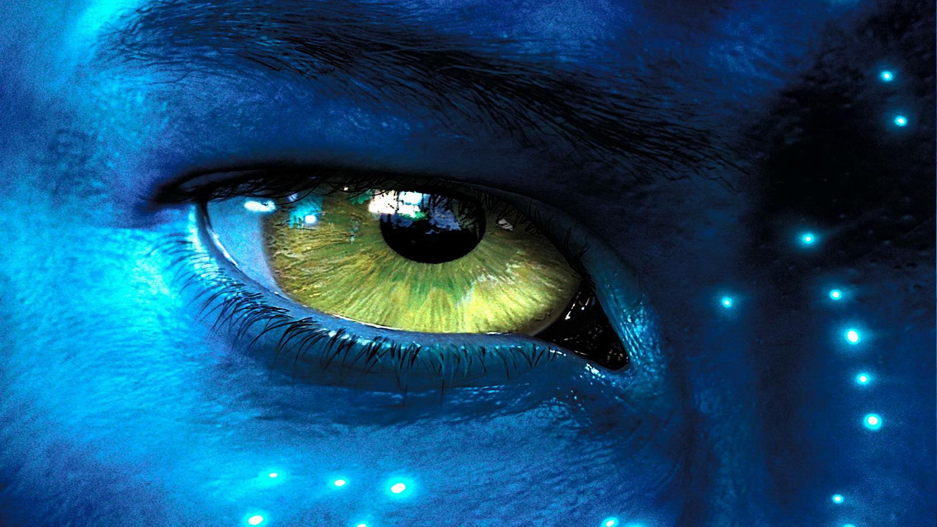 Wallpaper, movies, Avatar, blue skin, eye, darkness, screenshot, computer wallpaper, human body, organ, close up 1920x1080