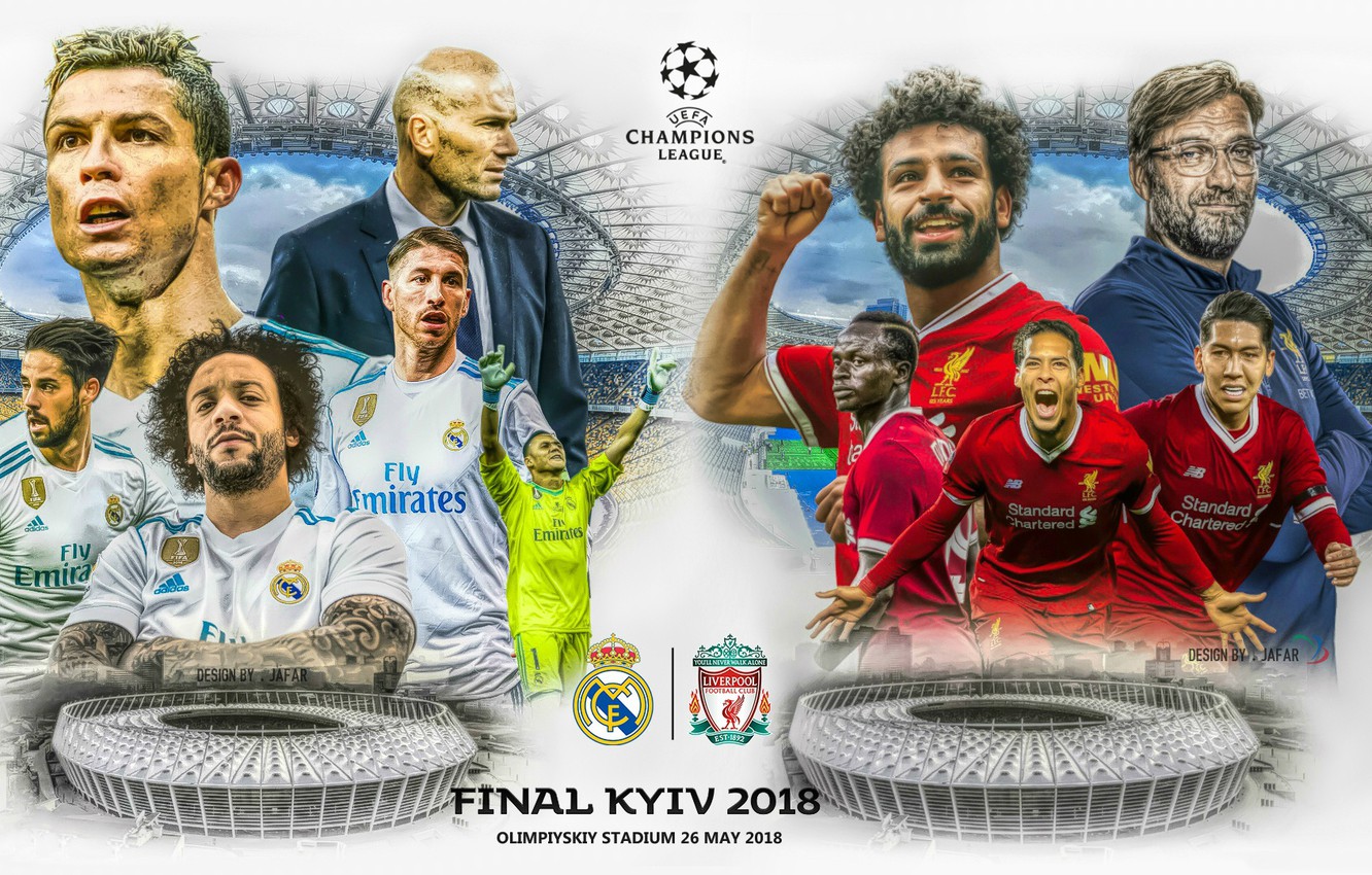 Wallpaper football, poster, Kiev, Liverpool, Champions League, Real Madrid, The final image for desktop, section спорт