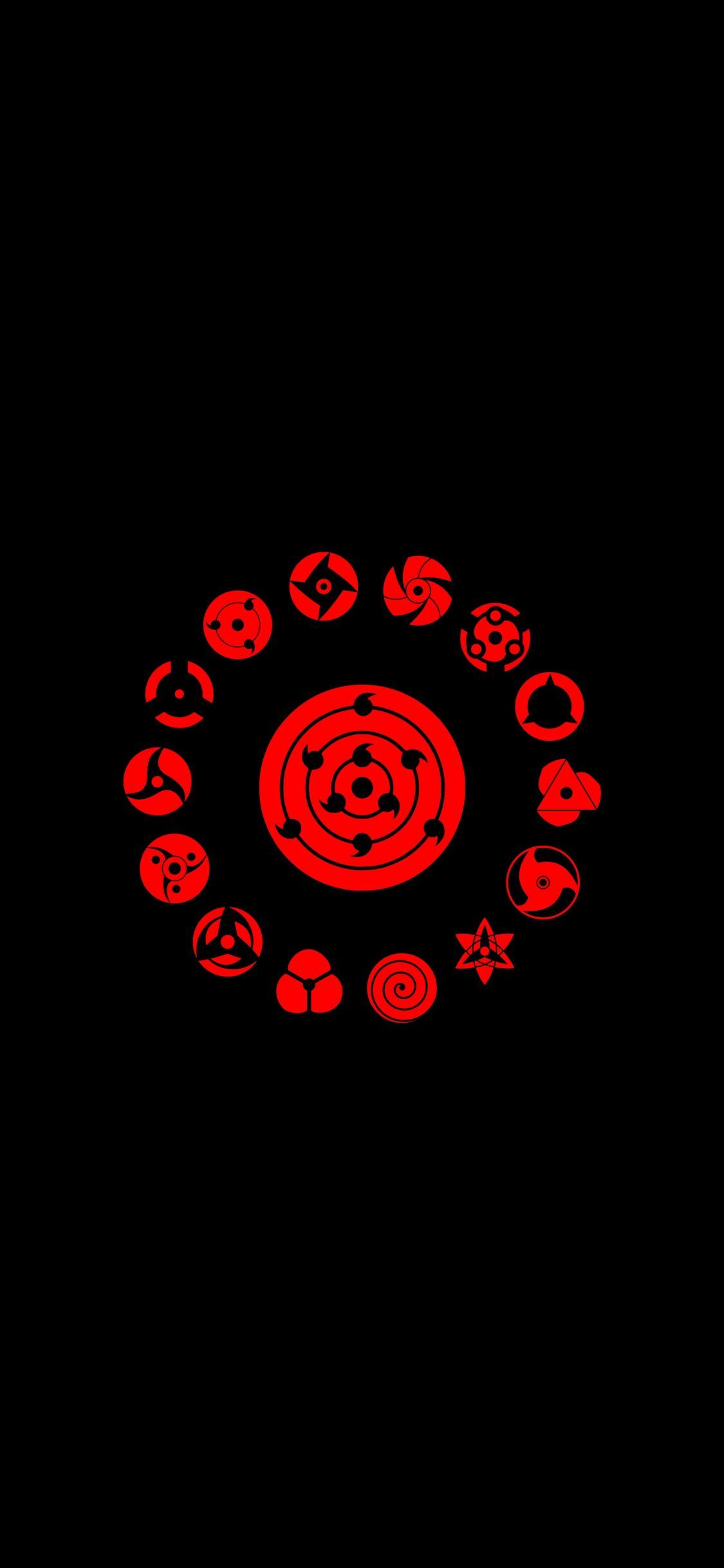 Naruto Symbols iPhone Wallpaper