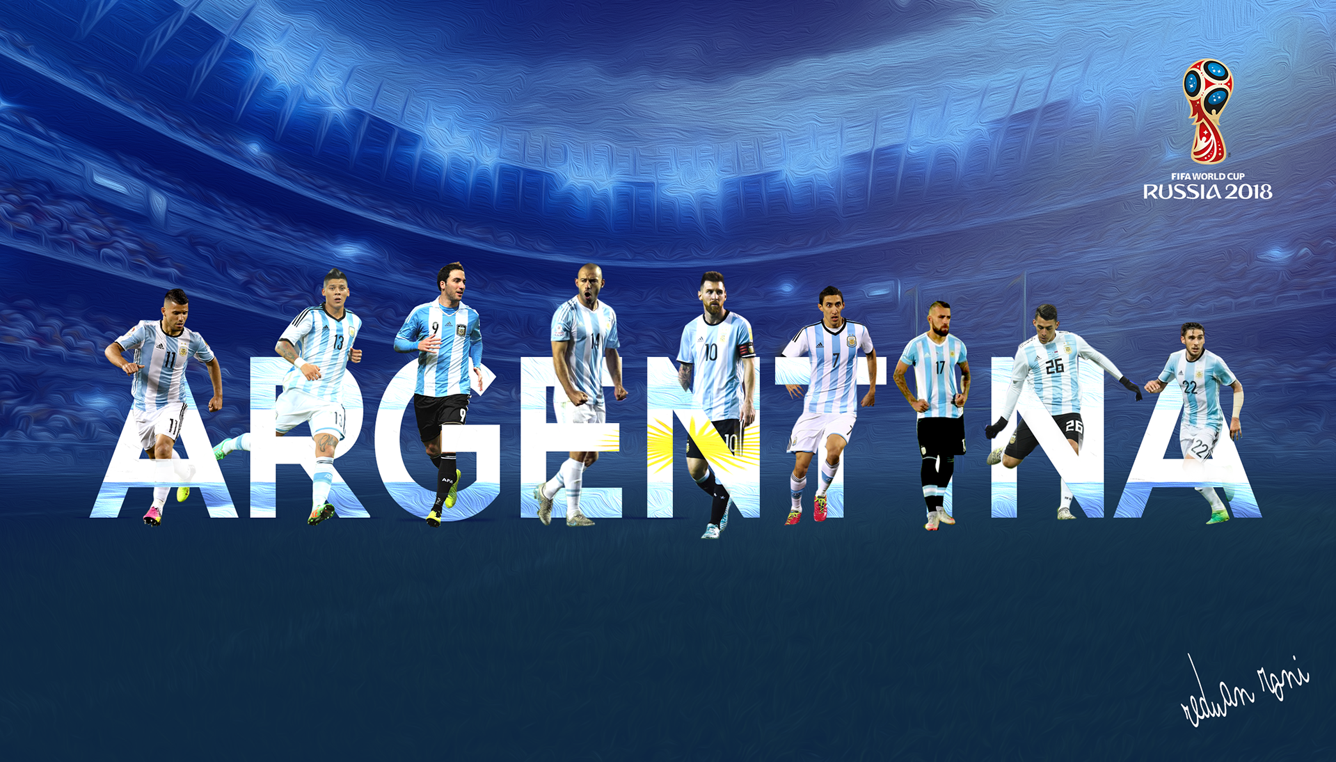 Argentina 2018 world cup wallpaper. Image - Behance
