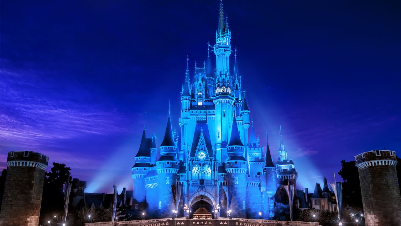 Disney Castles, Icon Glow Disney+ Blue as Disney Rolls Out Blue Carpet for Disney+ Day. Disney Parks Blog