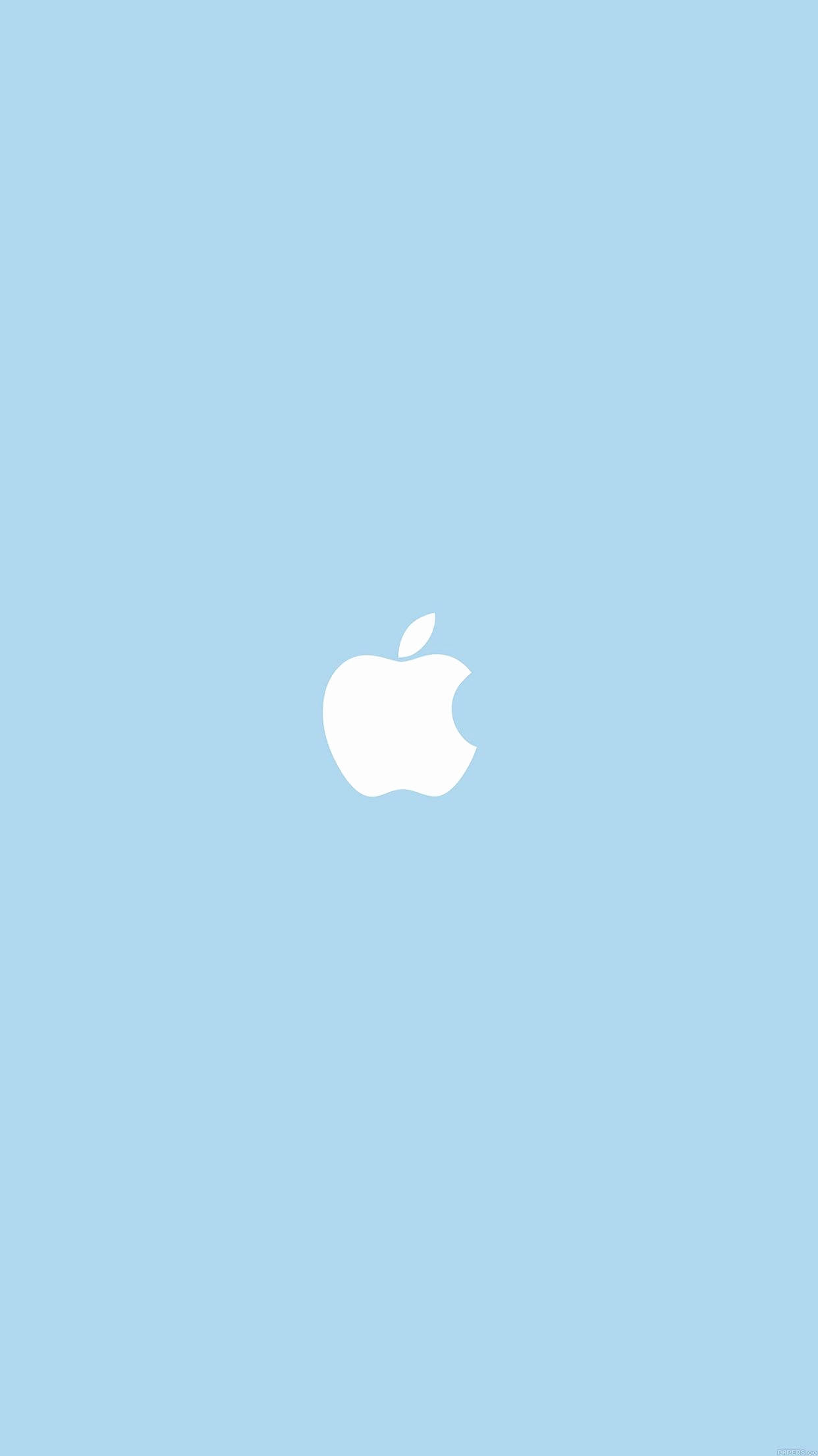 Download Apple Logo Cute Blue Aesthetic Wallpaper