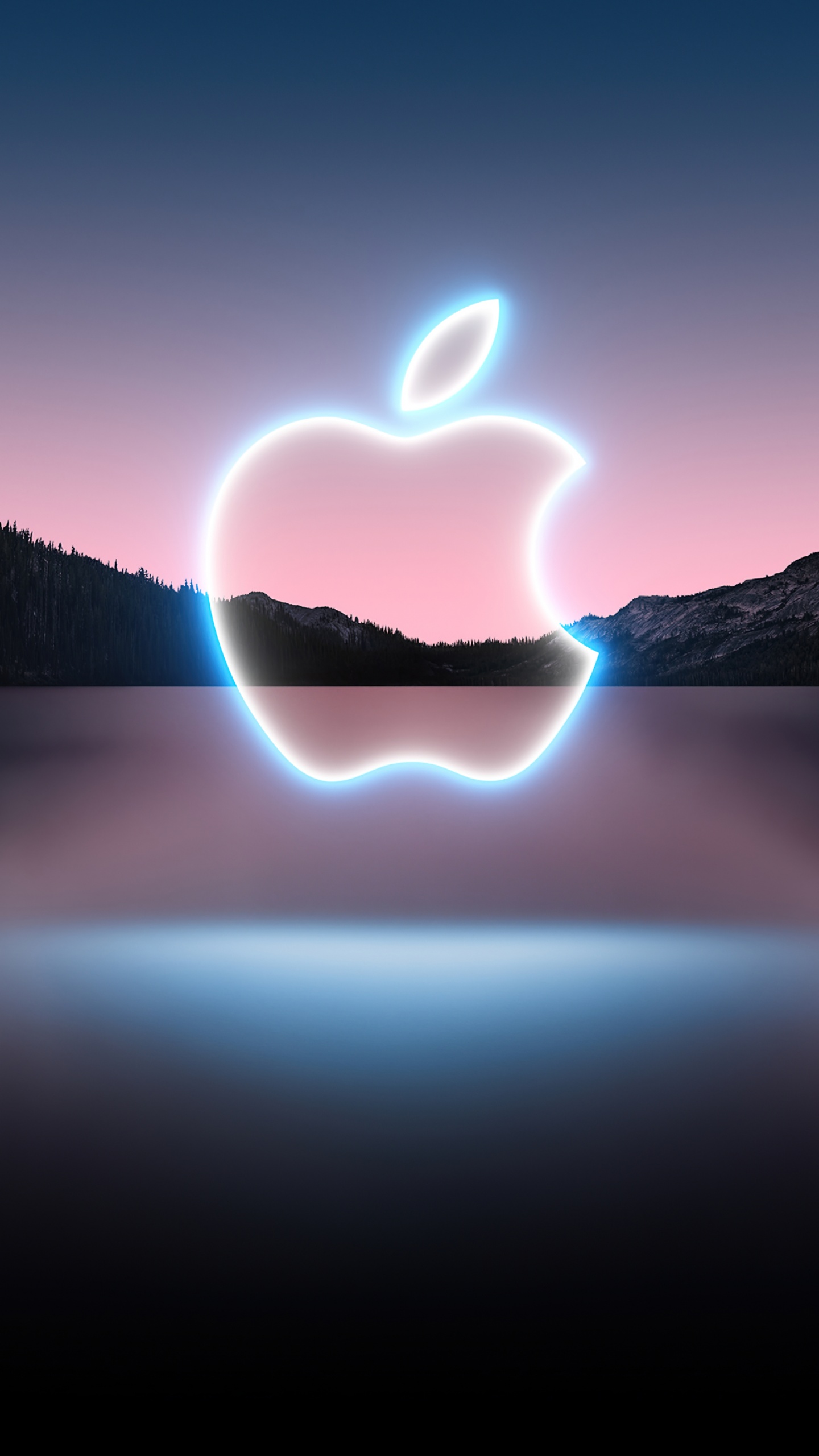 Apple Event 2021 Wallpaper 4K, Apple logo, Glowing, Technology
