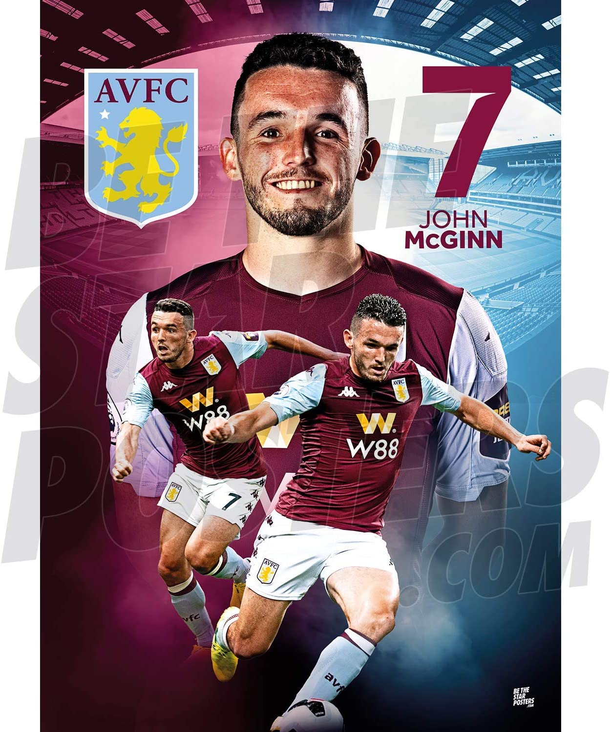 Aston Villa FC John McGinn 19 20 Action Poster Licensed Product In Sizes A3 & A2 (A2), Amazon.co.uk: Sports & Outdoors