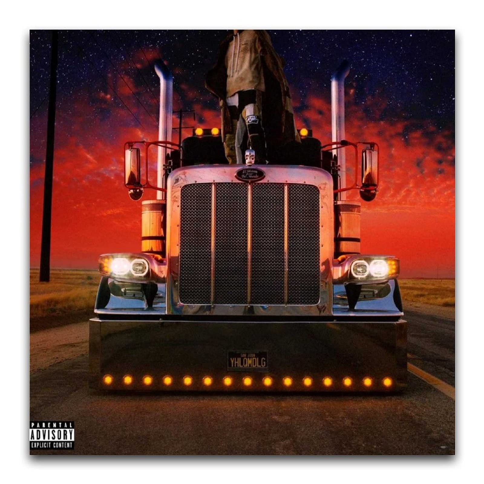 Album Bad Bunny (El Ultimo Tour Del Mundo) Art Wall Room Decoration Poster Canvas Painting 20×20(50*50cm): Posters & Prints