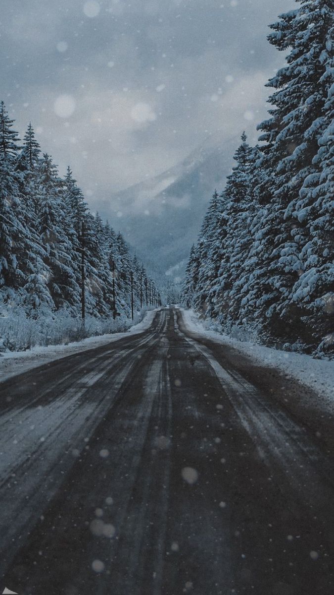 зима #снег #дорога #горы. Winter landscape, Winter picture, Winter photography