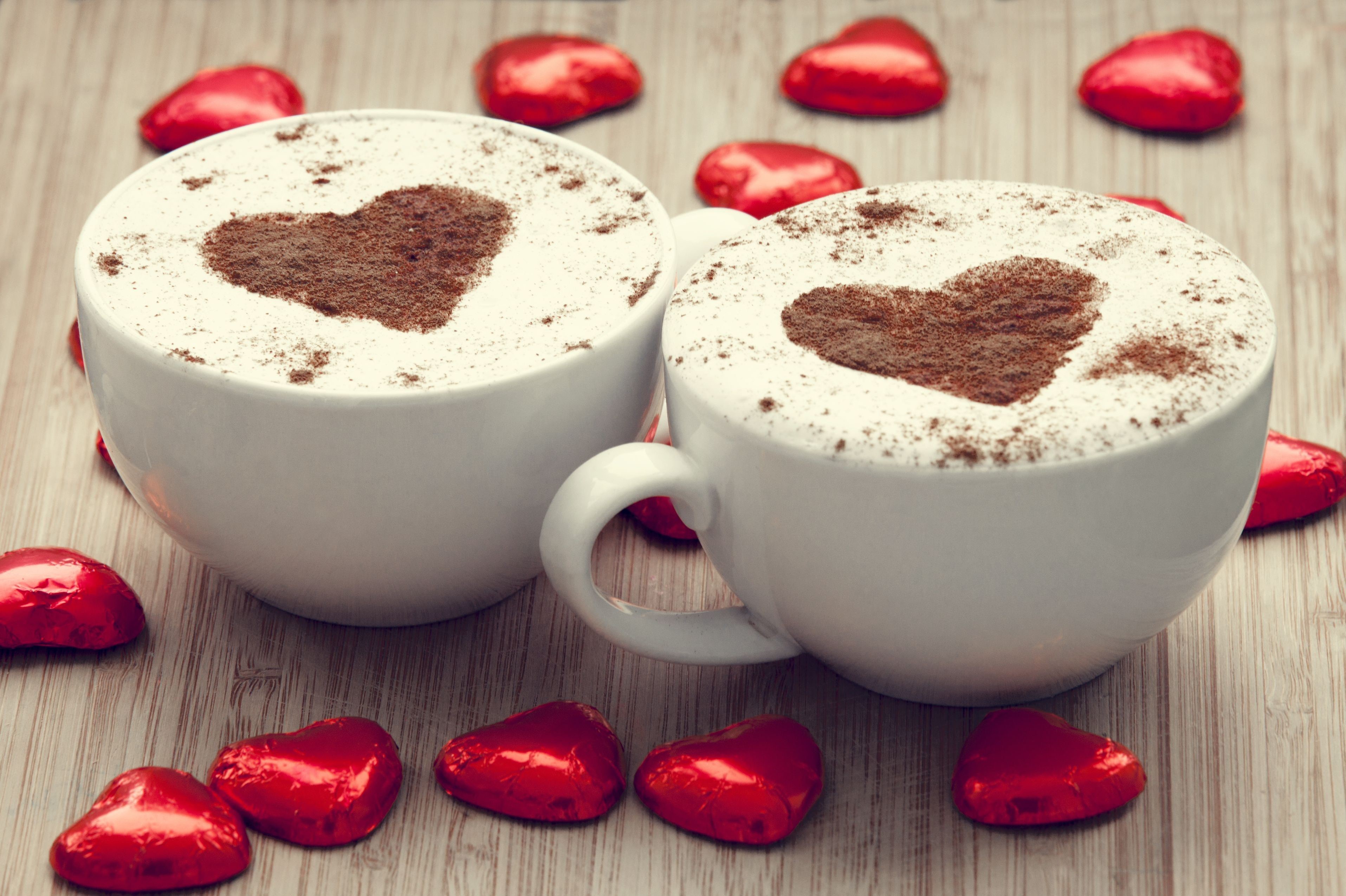 Drinks, Coffee, Valentine's Day, Cappuccino, Heart, Cup Gallery HD Wallpaper
