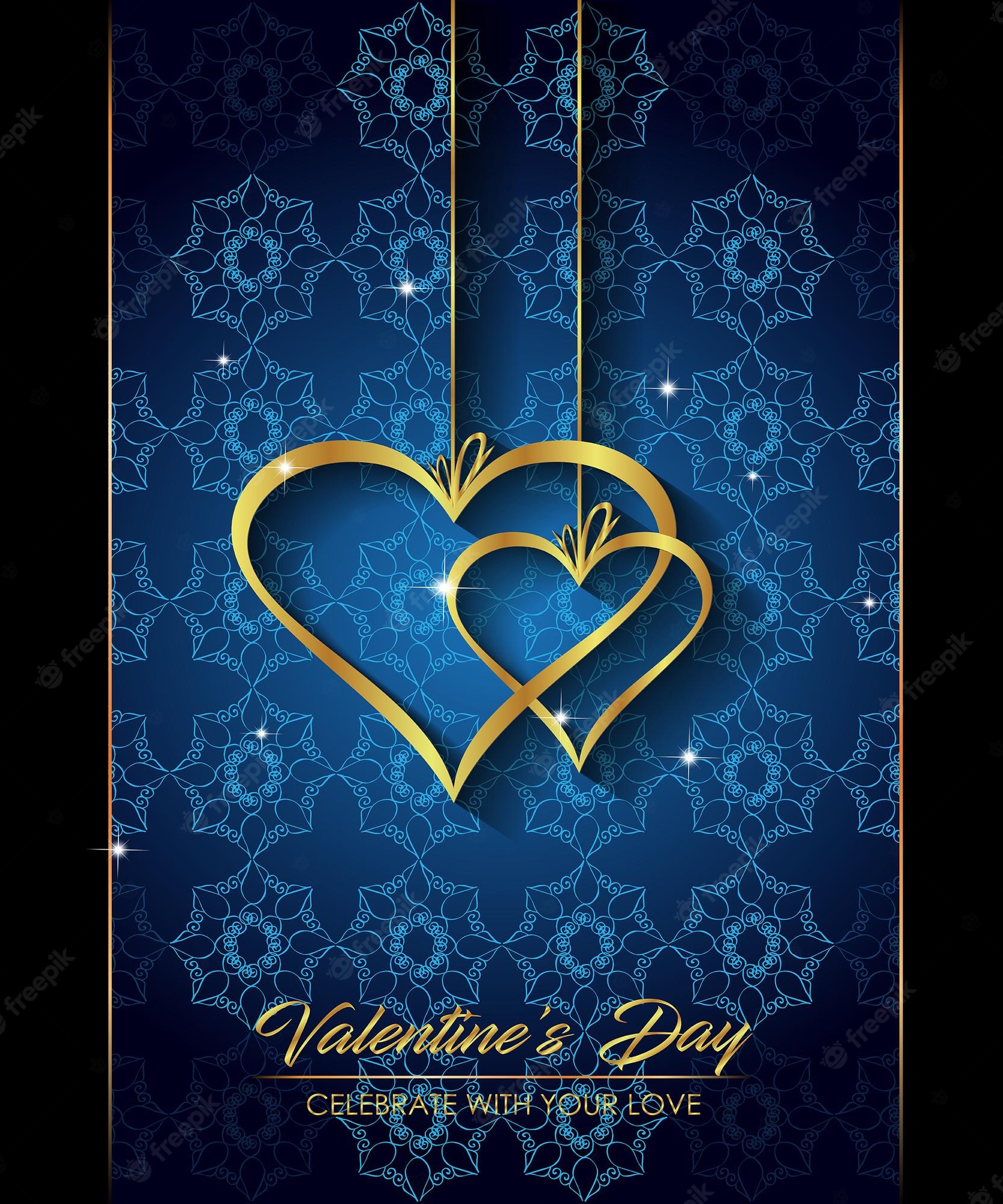 Premium Vector. Happy valentine's day wallpaper for your sensual greetings