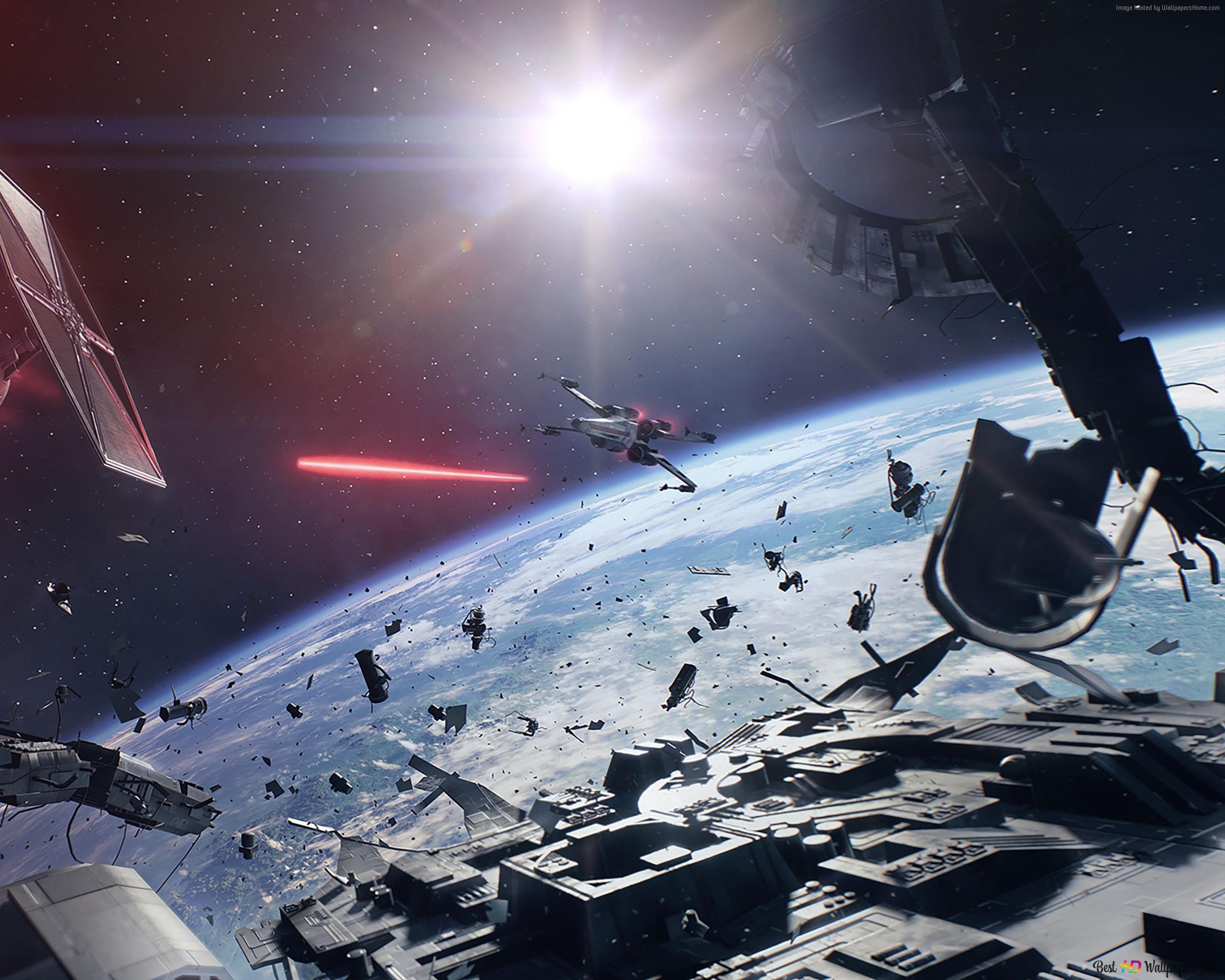 Star Wars: Battlefront 2 game in space 4K wallpaper download