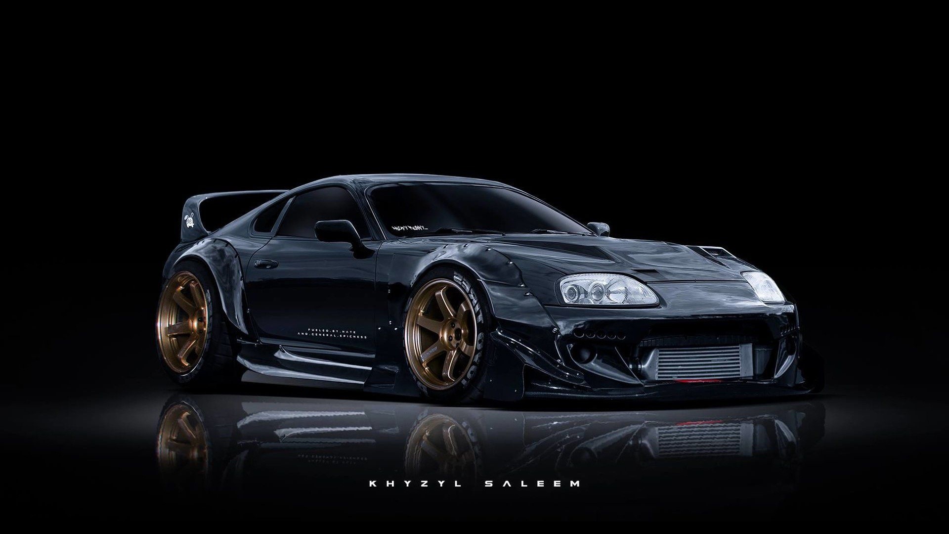 Toyota Supra, Khyzyl Saleem, vehicle, Toyota, car, colored wheels Gallery HD Wallpaper