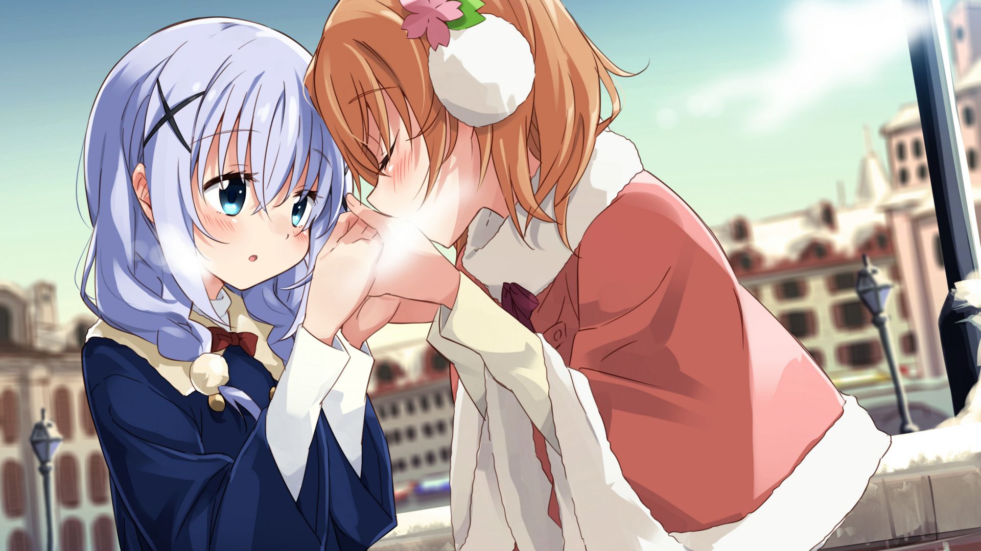 Desktop Wallpaper Chino Kafū, Cocoa Hoto, Anime Girls, Is The Order A Rabbit?, HD Image, Picture, Background, 6872ed