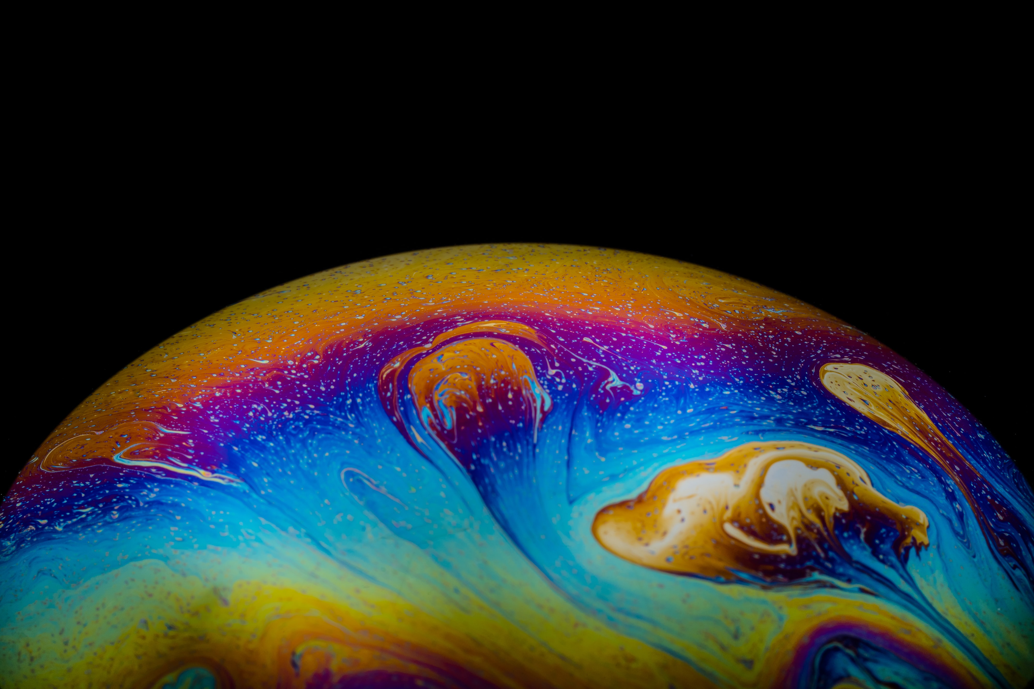 Bubble Planet Wallpaper 4K, Soap Bubble, Macro, Abstract