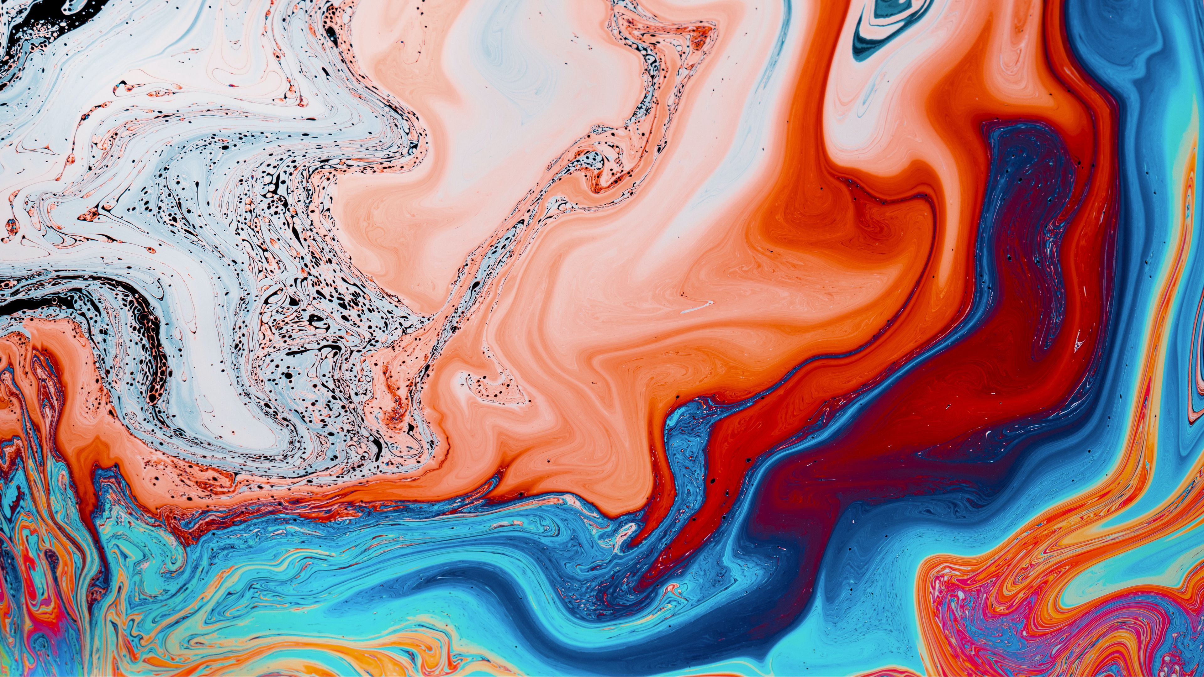Download wallpaper 3840x2160 soap bubble, surface, stains, colorful, abstraction, macro 4k uhd 16:9 HD background