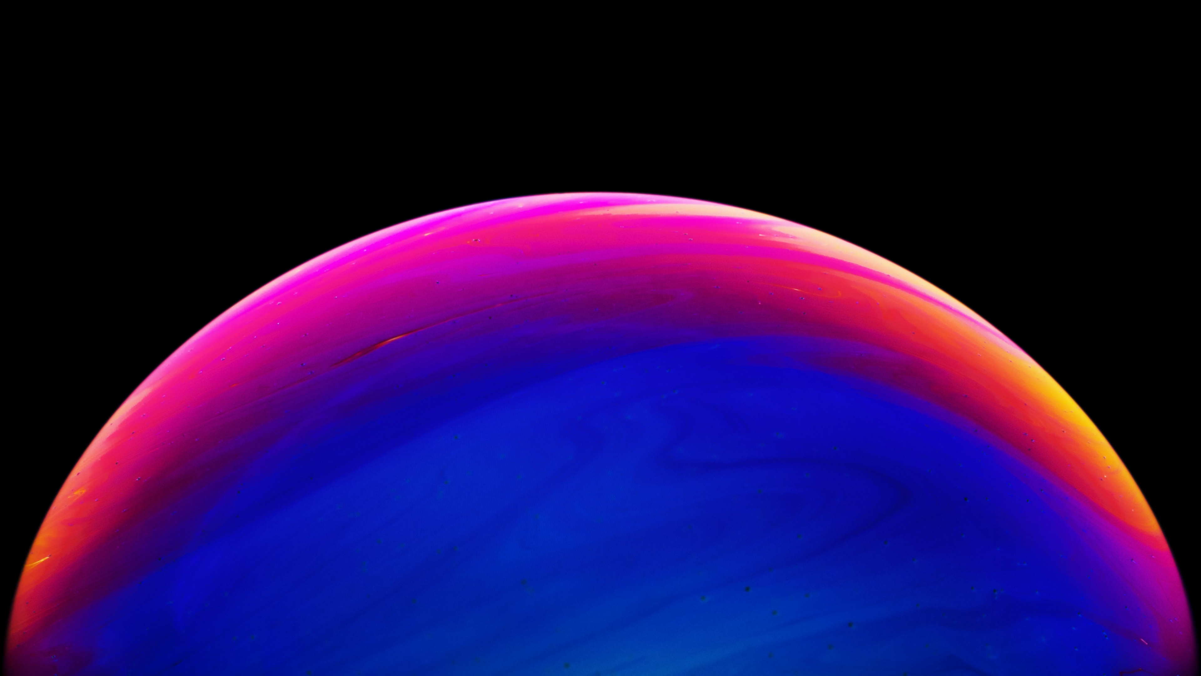 Soap Bubble Wallpaper 4K, Macro, Colorful, Black background