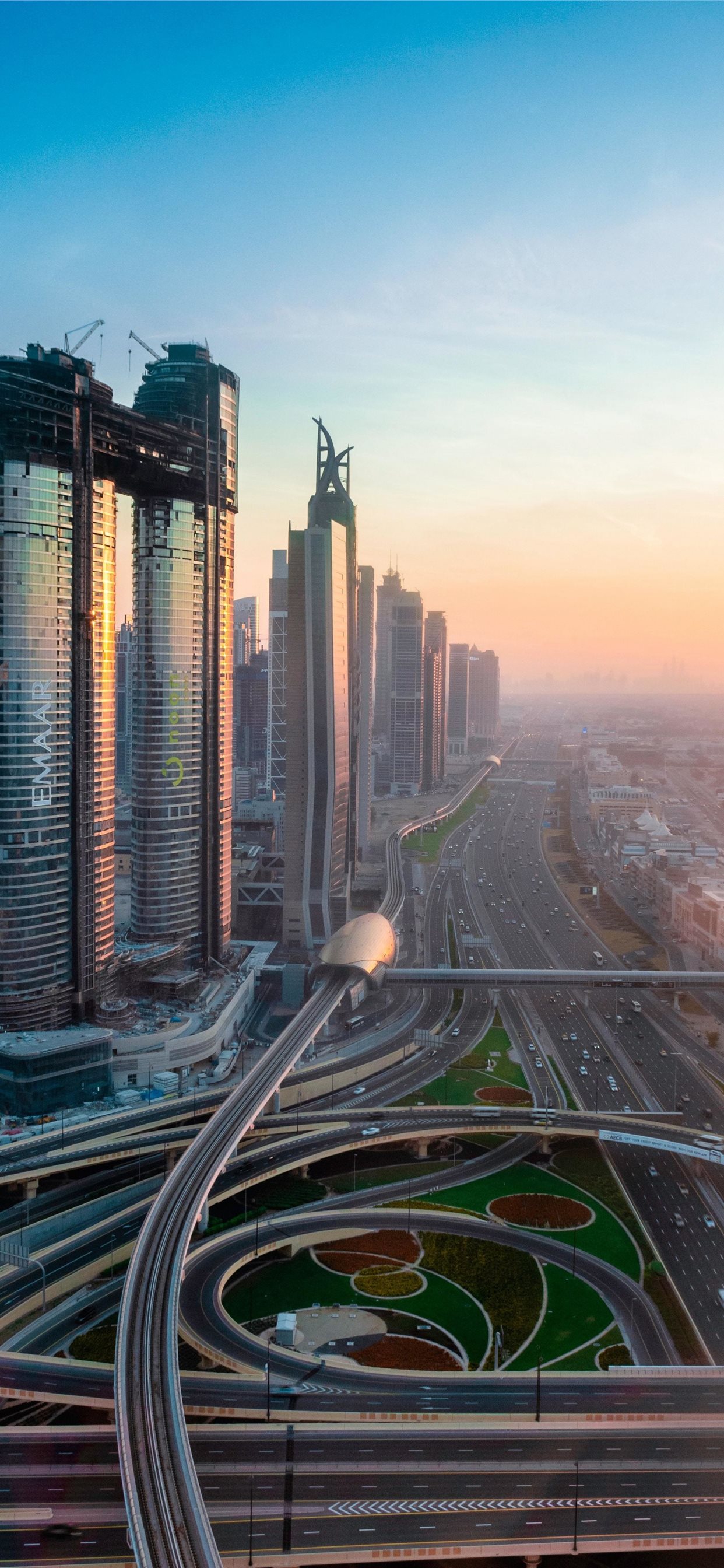 Dubai high towers buildings city iPhone X Wallpaper Free Download