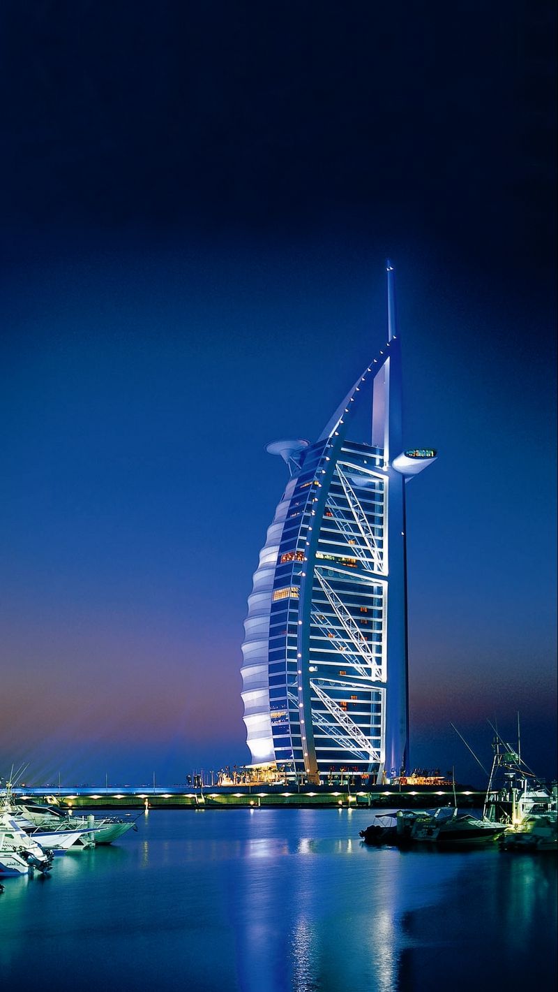 Download Wallpaper 800x1420 Dubai, United Arab Emirates, Sea Iphone Se 5s 5c 5 For Parallax HD Background