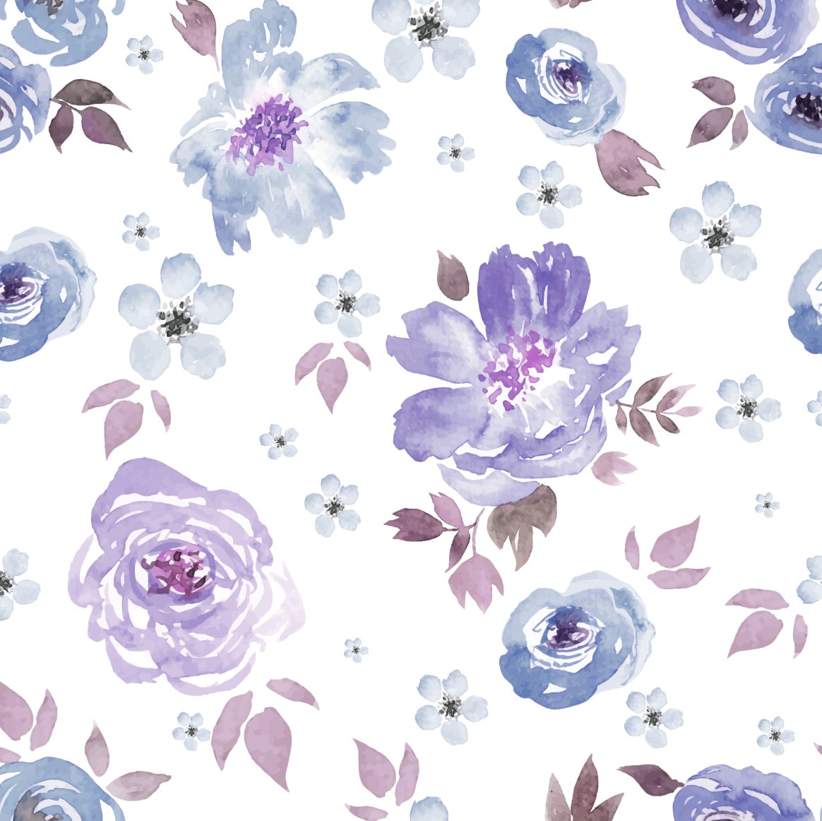 Purple  Pink Dark Floral Wallpaper Mural  Hovia CA