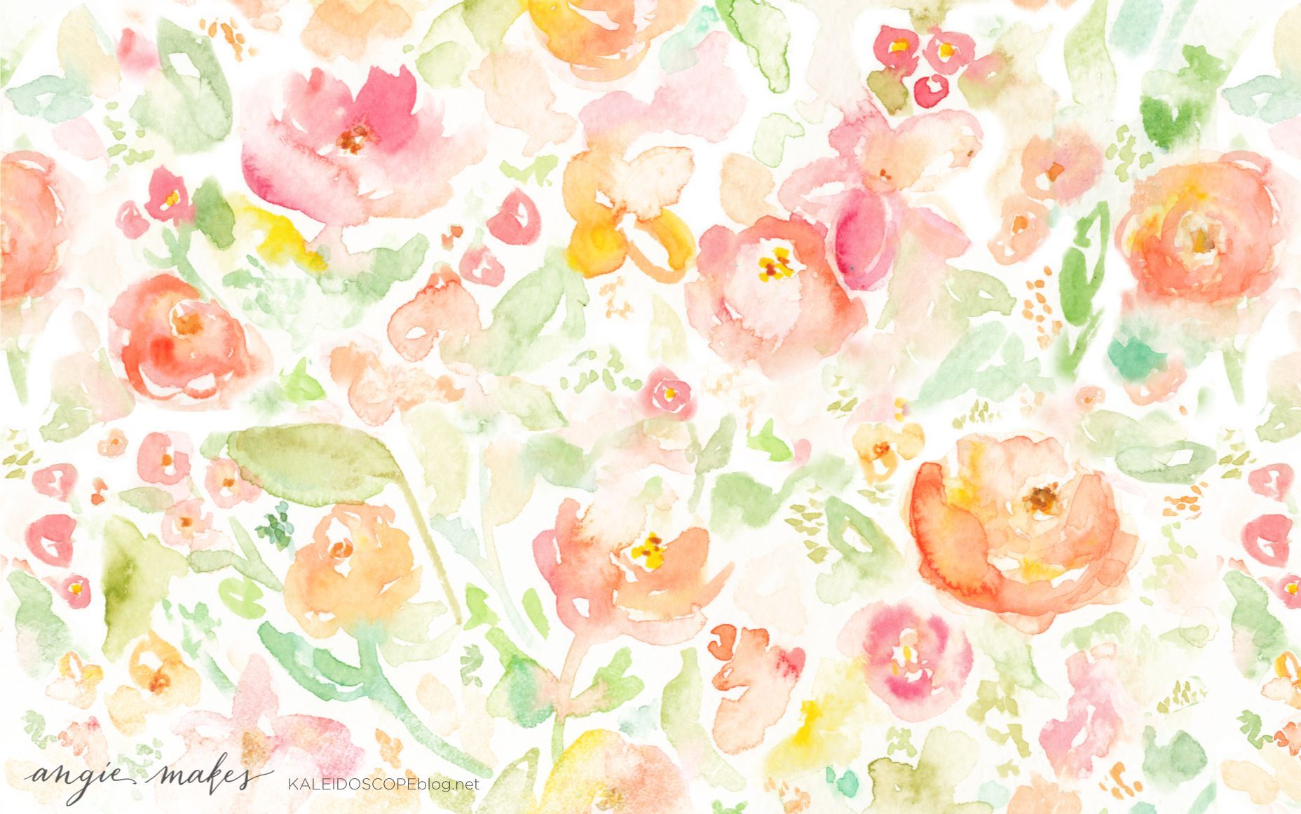 Watercolor Floral Laptop Wallpaper Free Watercolor Floral Laptop Background