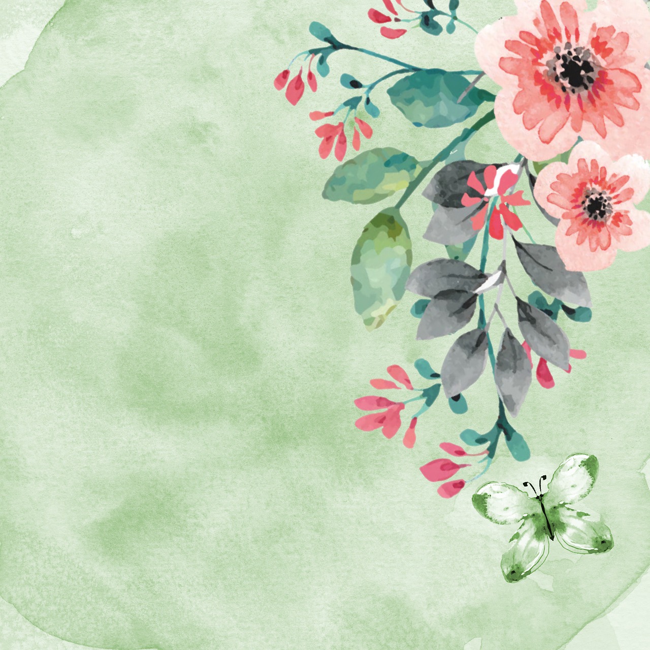 Background Floral Watercolor