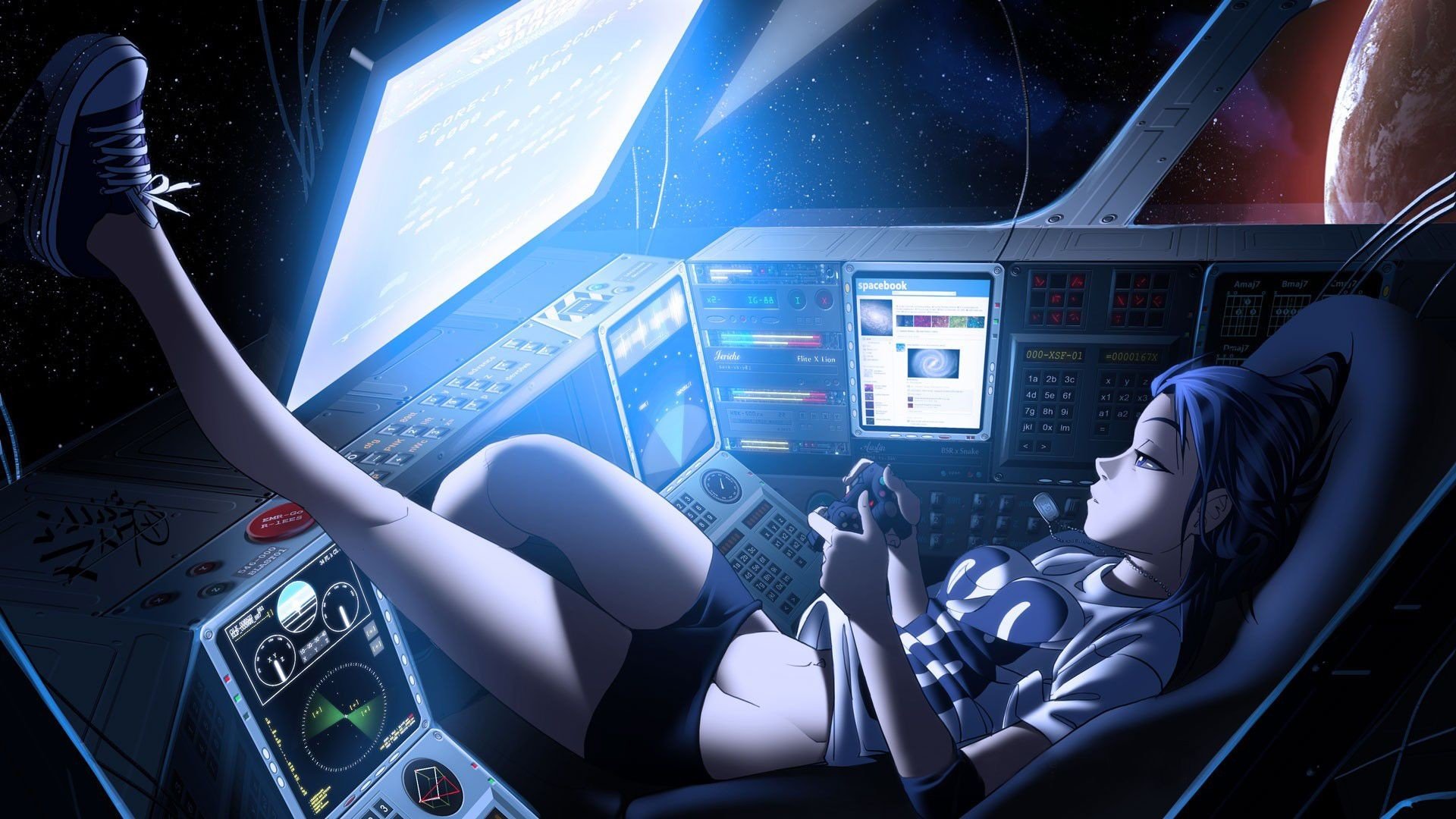 Vashperado__com anime manga cockpit tech mech spaceship Desktop wallpaper