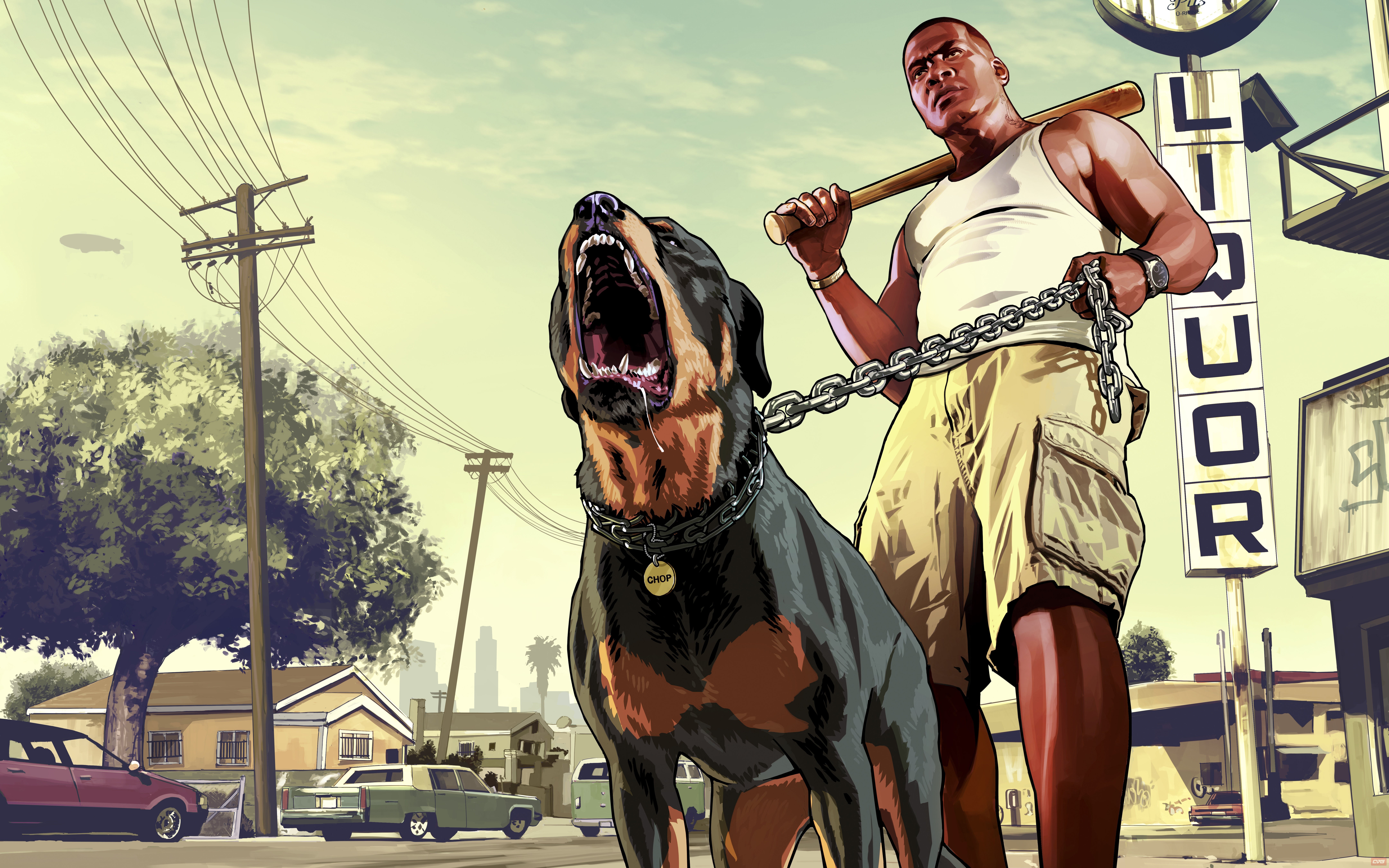 Wallpaper / gta 5, games, pc games, xbox games, ps games, 4k, hd, 5k, 8k, rottweiler, dog free download