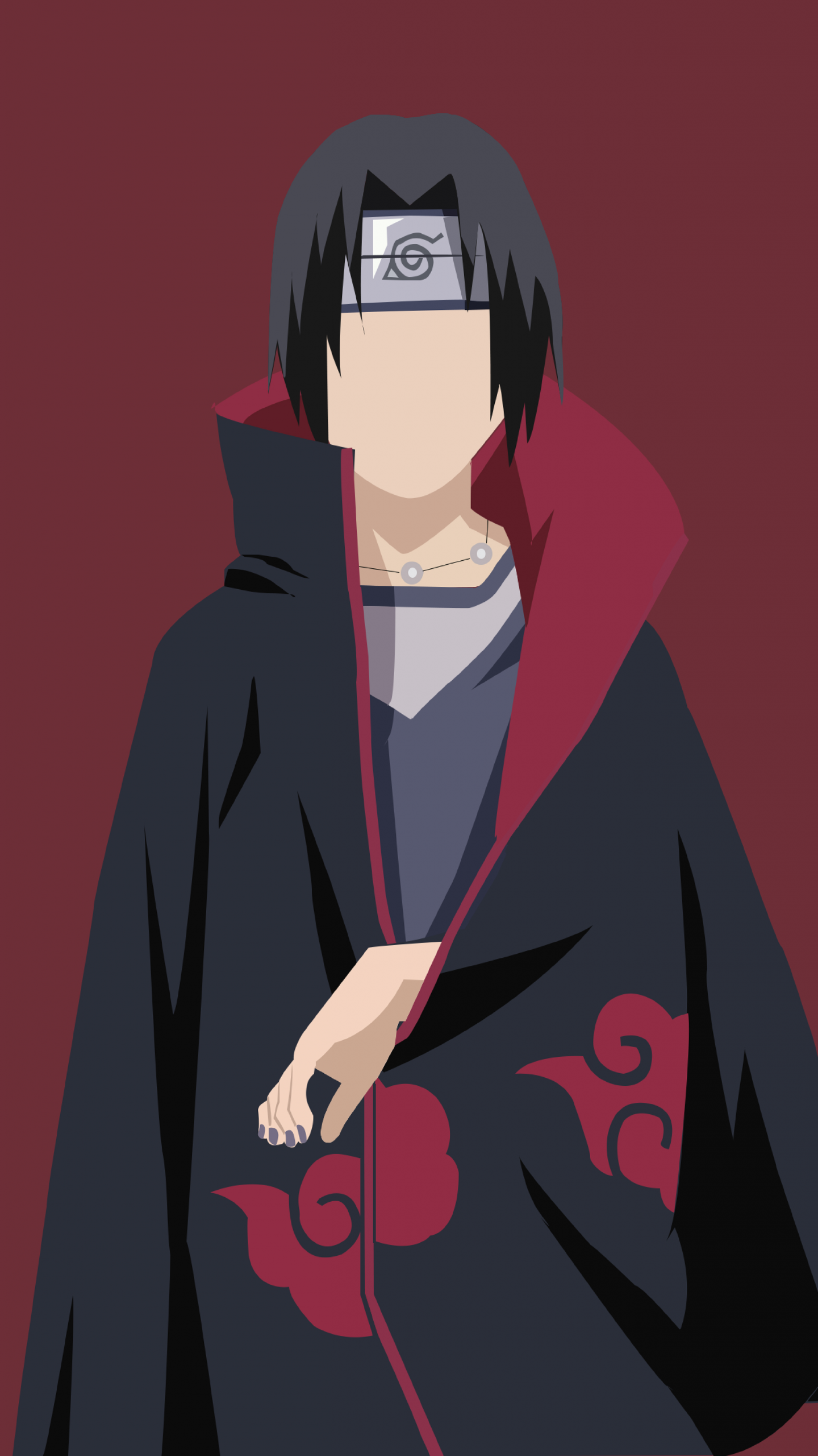 Itachi Uchiha Wallpaper 4K, Naruto, Minimal art, 5K, Minimal