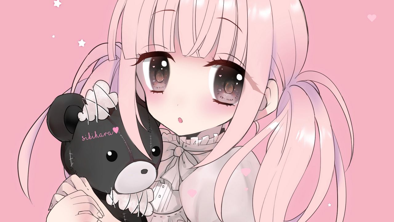 Pink wallpaper anime, Kawaii wallpaper, Kawaii anime