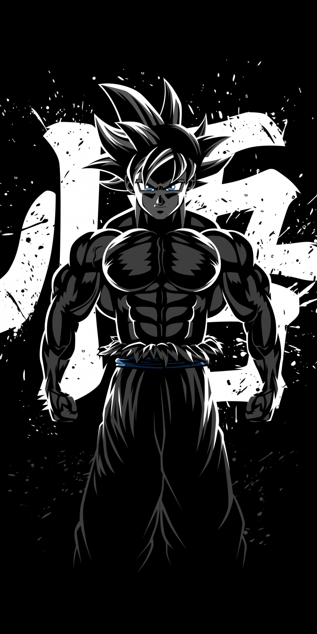 Goku Musculoso Wallpaper 4K, Dragon Ball Z, AMOLED, Minimalist