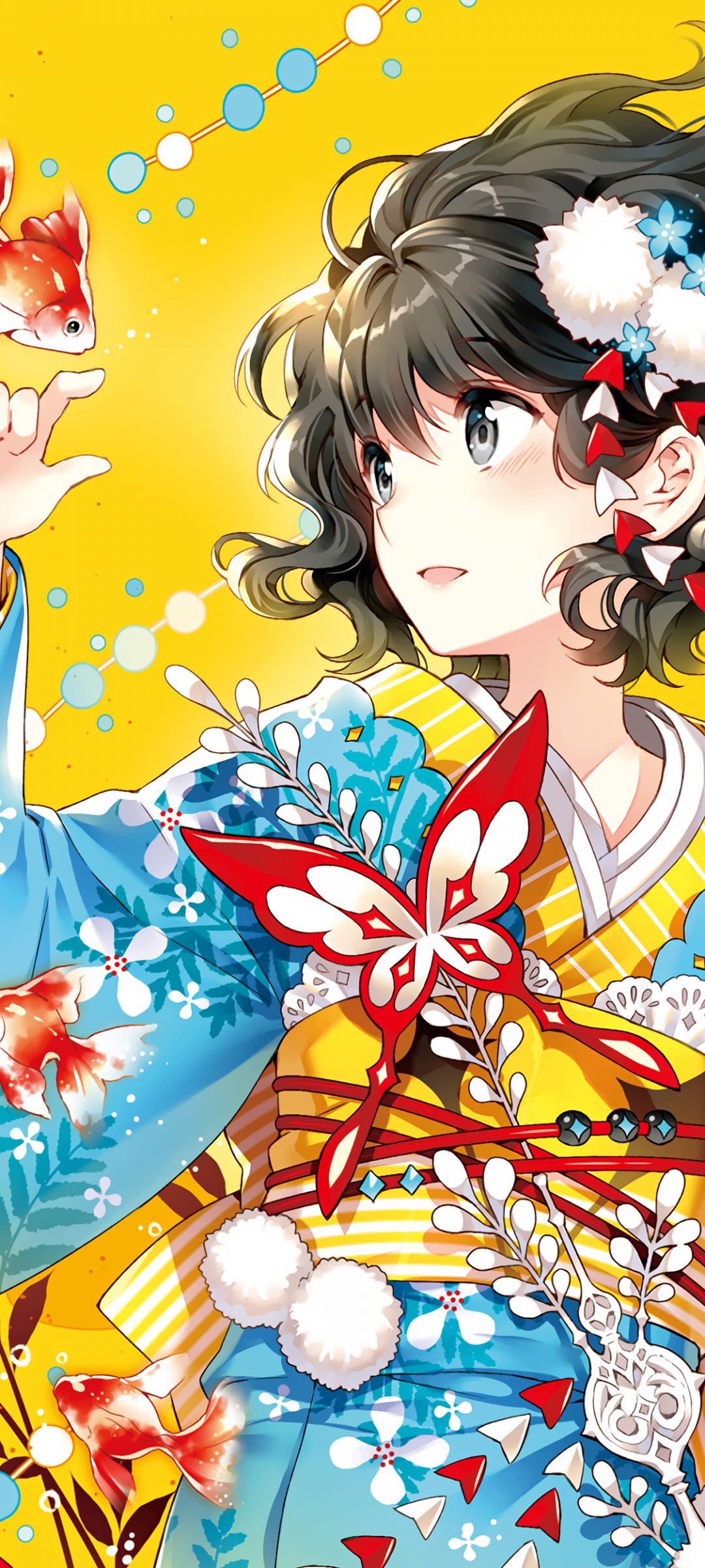 Anime girl Wallpaper 4K, Underwater, Fishes, Fantasy