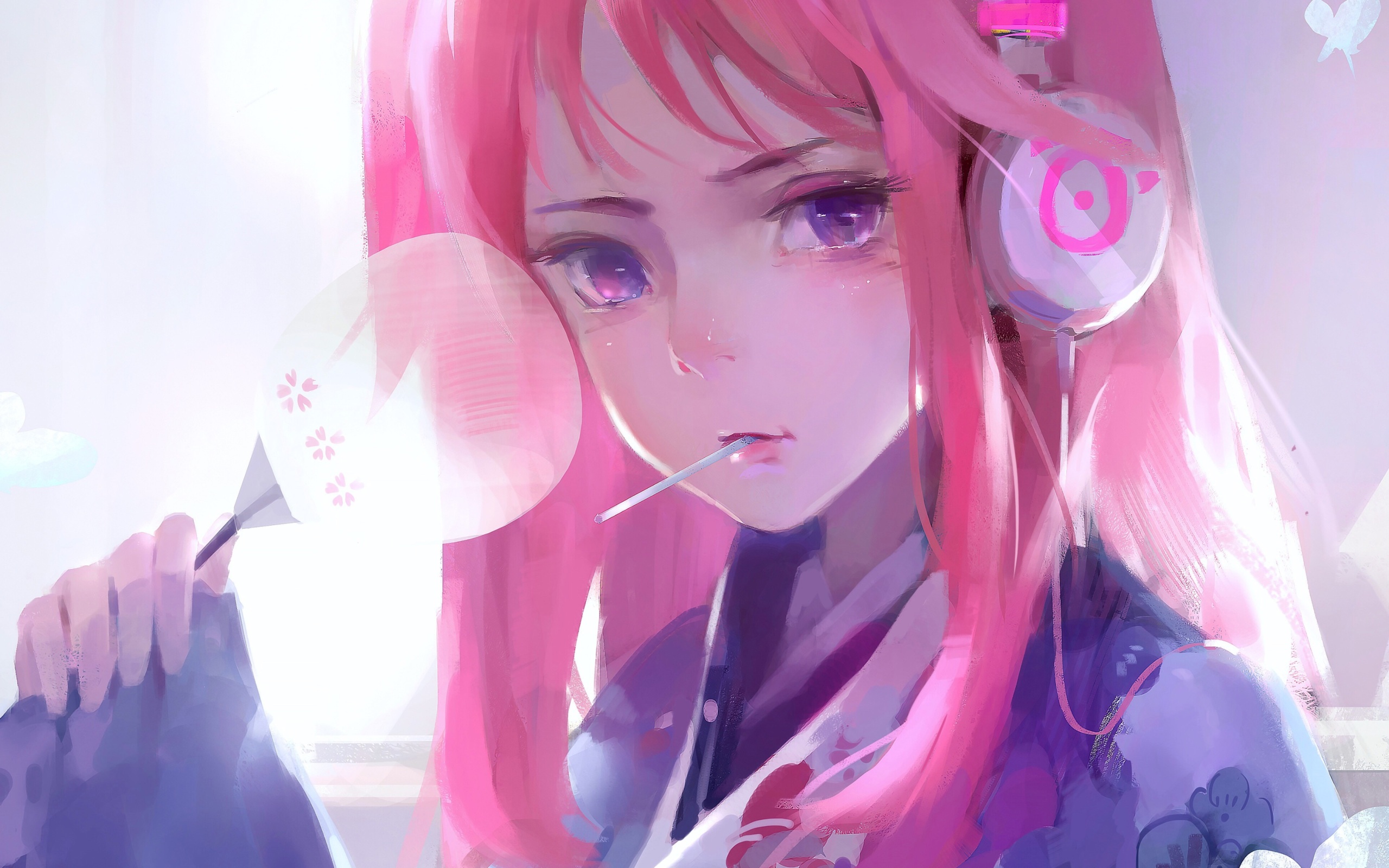 Wallpaper 4k Cute Anime Girl Pink Art 4k Wallpaper