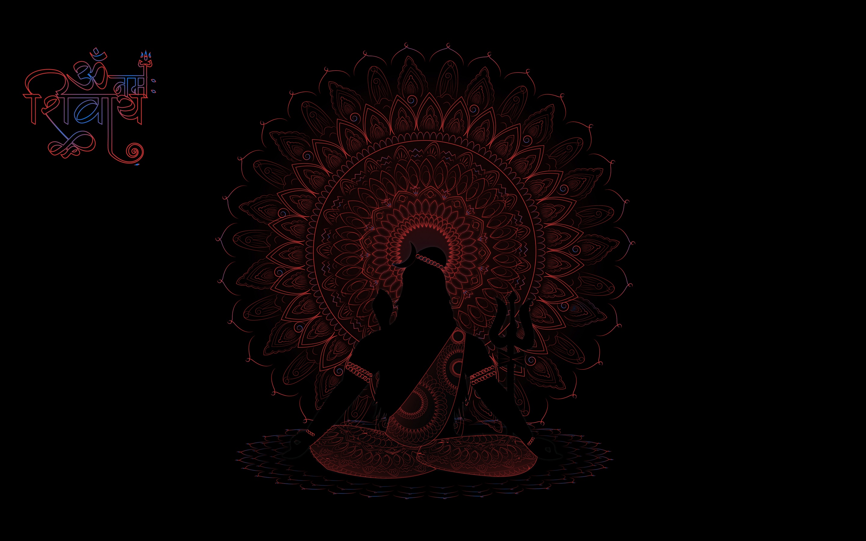 Lord Shiva Wallpaper 4K, AMOLED, Black Dark
