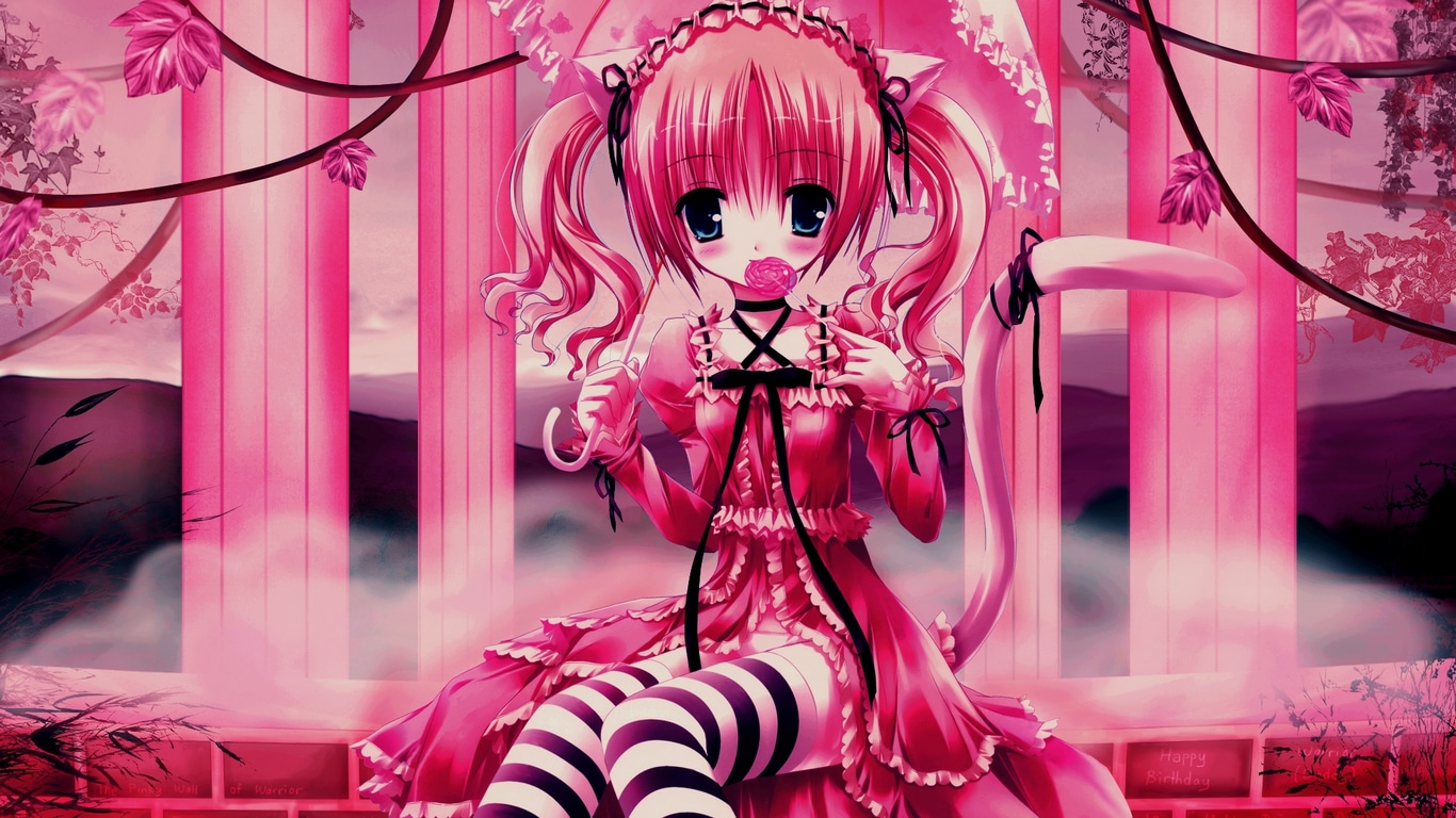 Wallpaper / princess, girl, pink, anime free download
