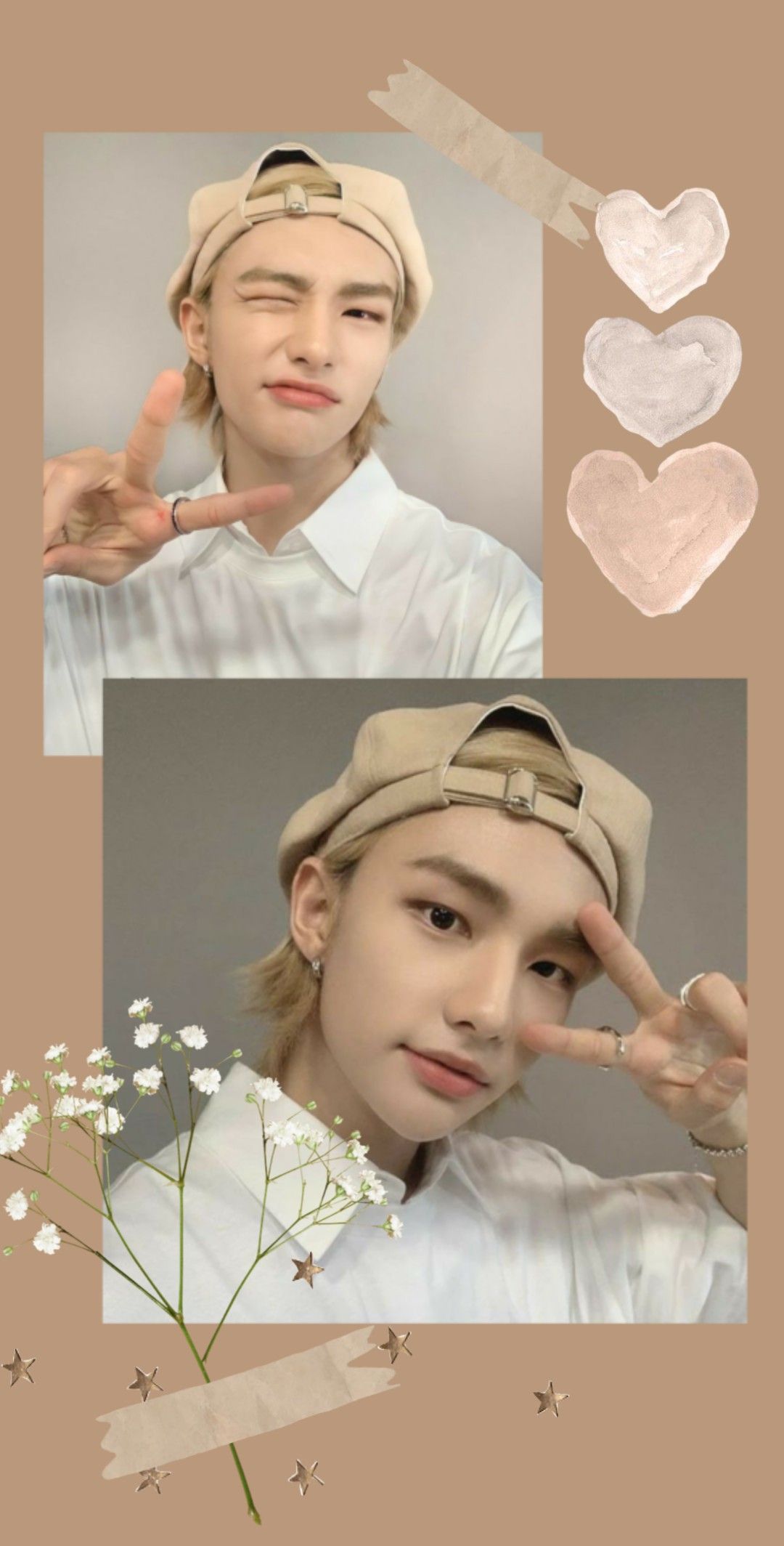 hwang hyunjin wallpaper. Estética marrón, Estética beige, Razones para sonreír