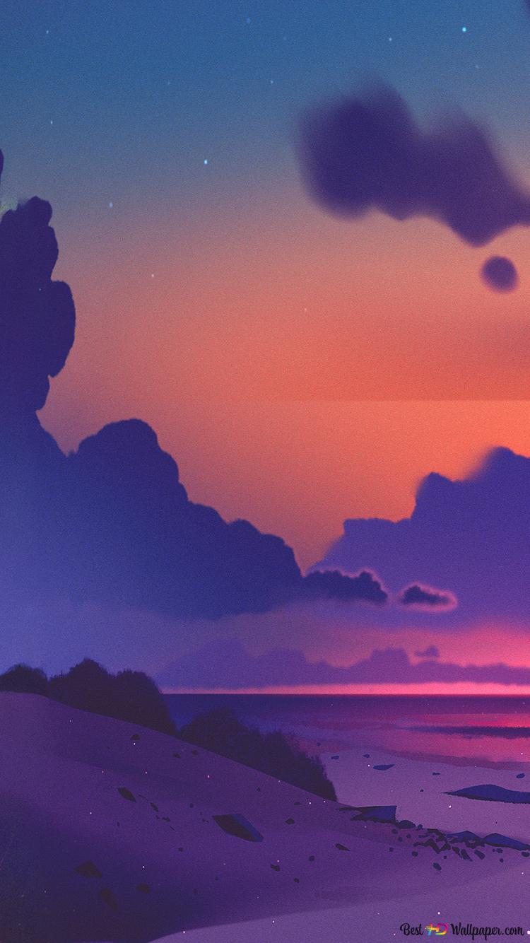 Anime Sunset Red Wallpapers - Wallpaper Cave