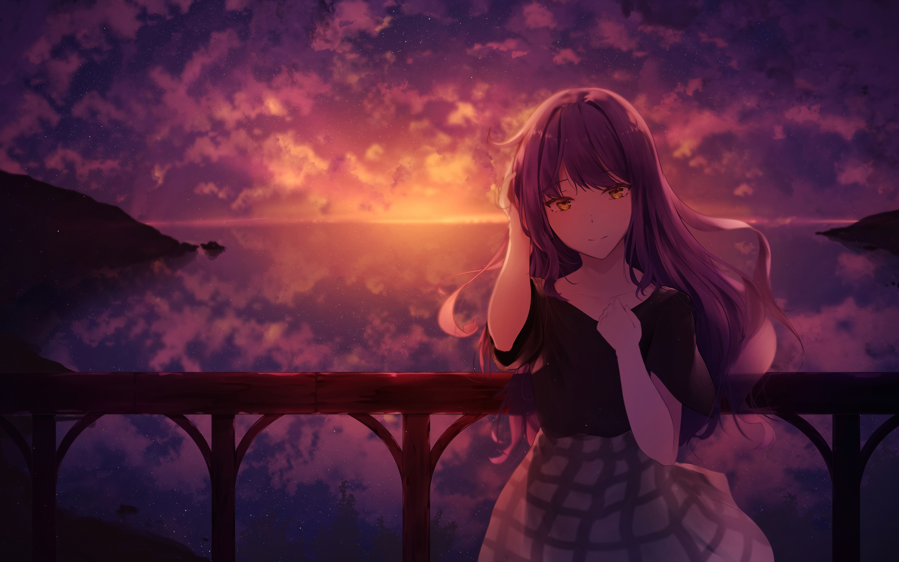 Anime Sunset Red Wallpapers - Wallpaper Cave