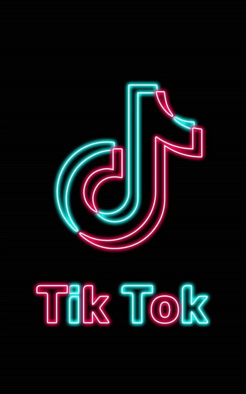 TikTok Wallpaper. Wallpaper iphone neon, iPhone wallpaper logo, Neon wallpaper