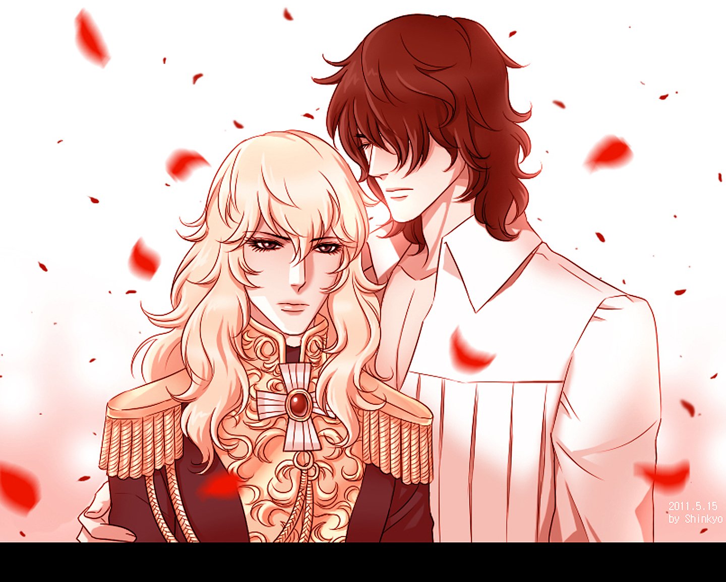 Rose of versailles anime series oscar andre wallpaperx1156