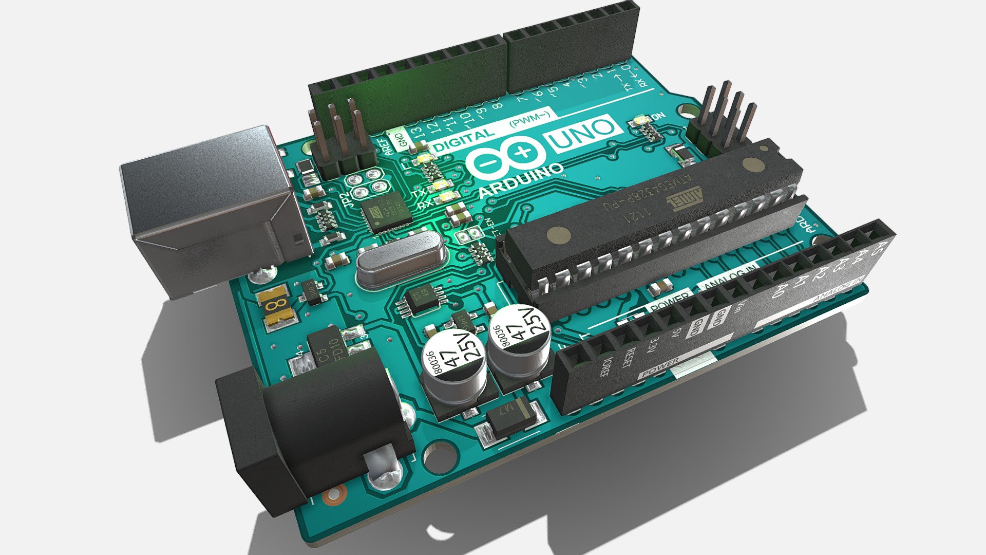 Arduino UNO Royalty Free 3D model by F2A [943bae9]