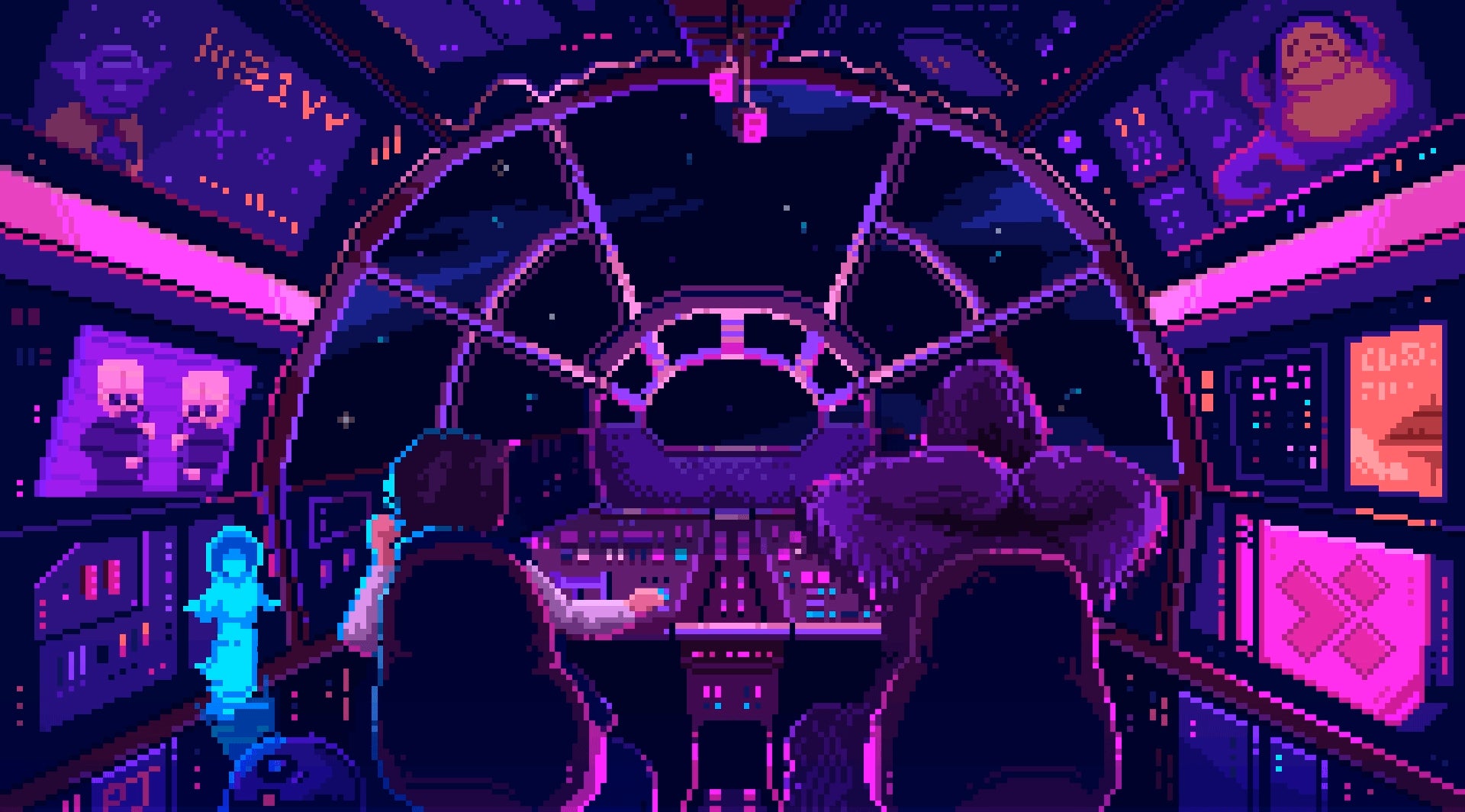 Pixel Star Wars Wallpaper
