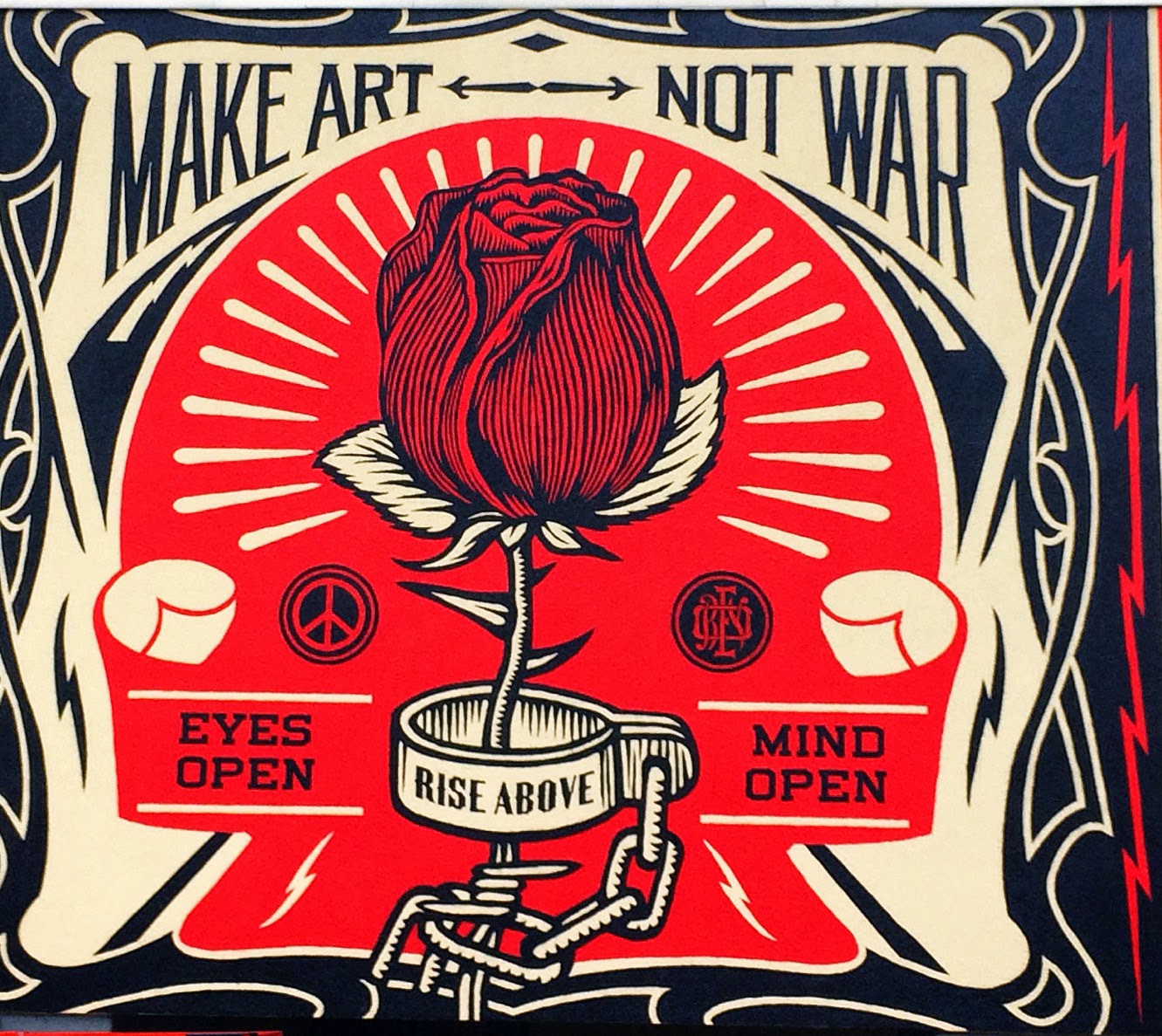 Obey Make Art Not War Sticker