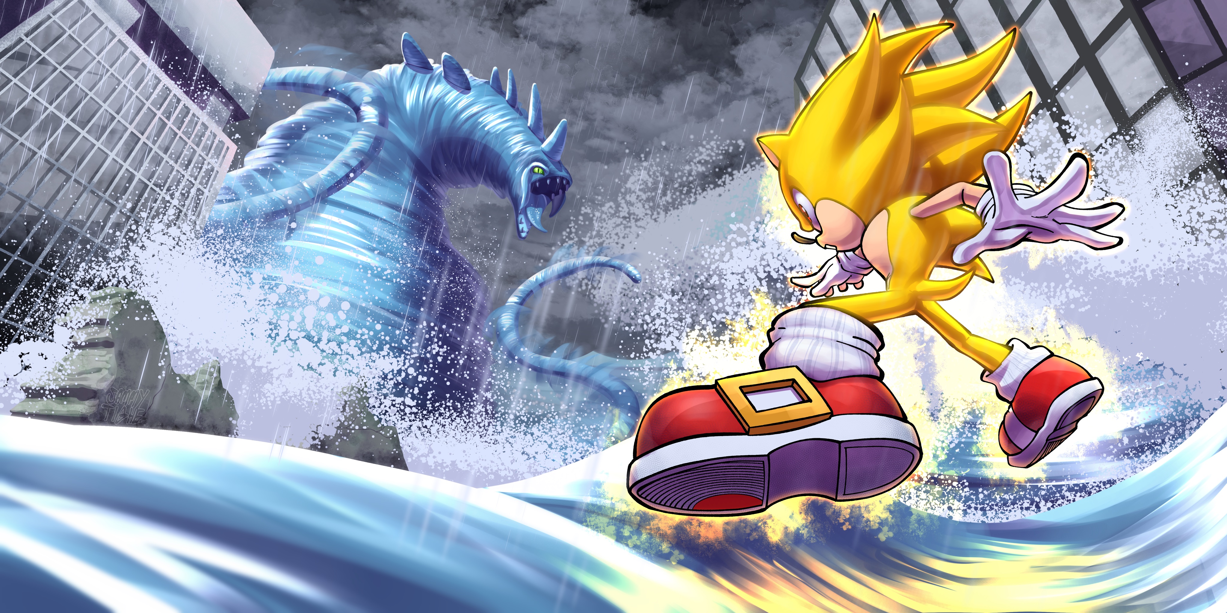 sonic and chaos the Hedgehog Wallpaper
