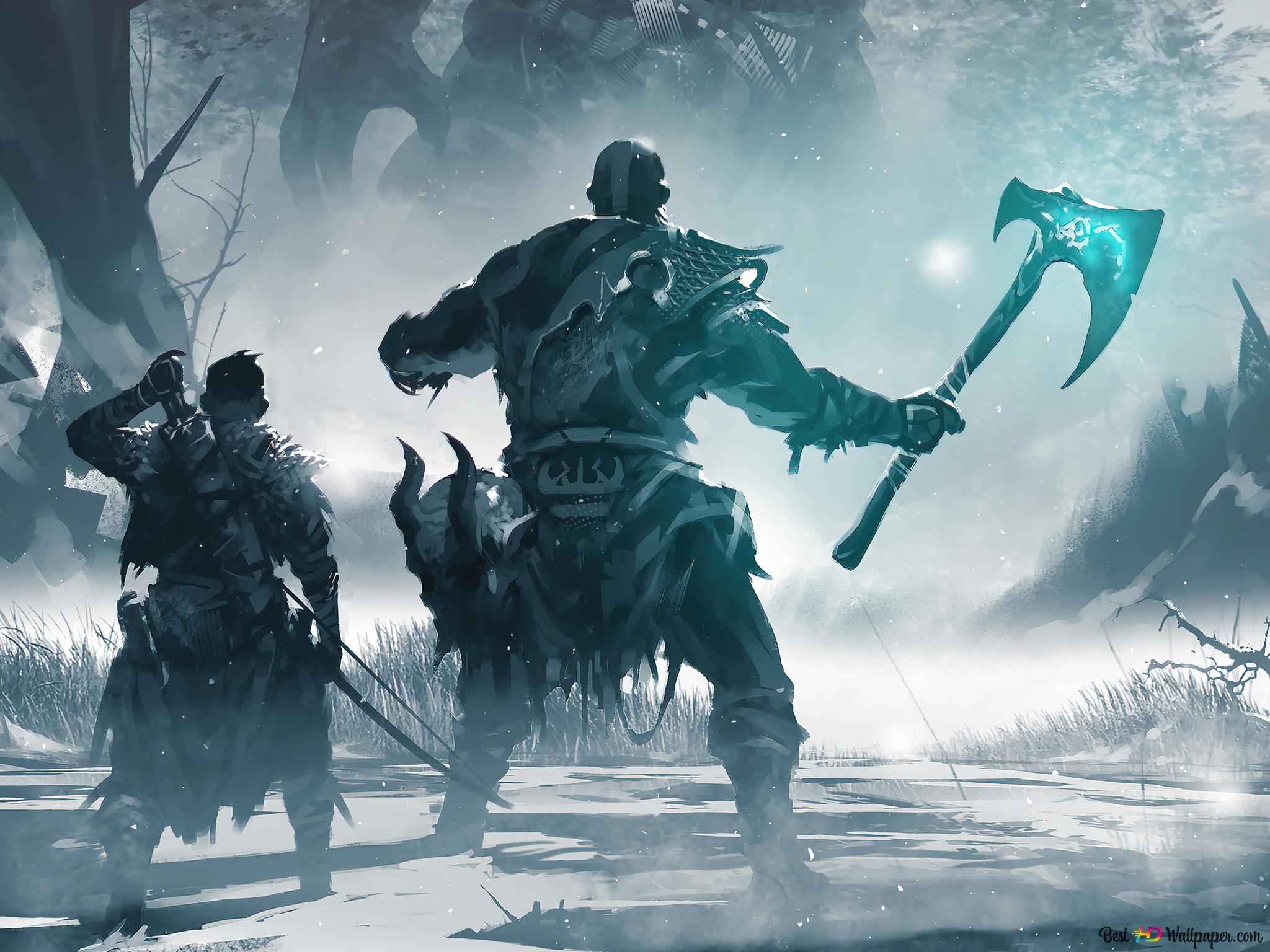 God of War Ragnarok game art 4K wallpaper download