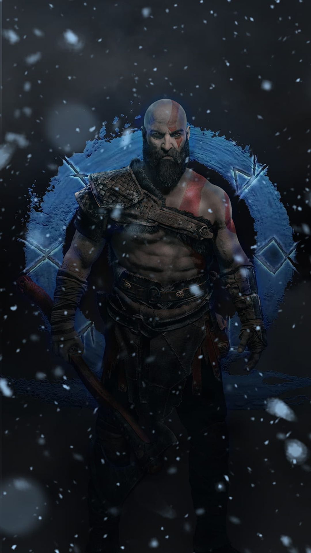 Kratos God of War Ragnarok 4K Phone iPhone Wallpaper #8181a