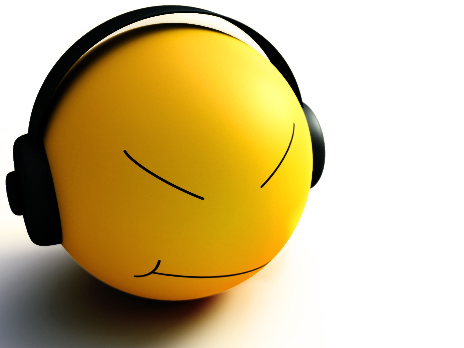 Smiley Listening The Music